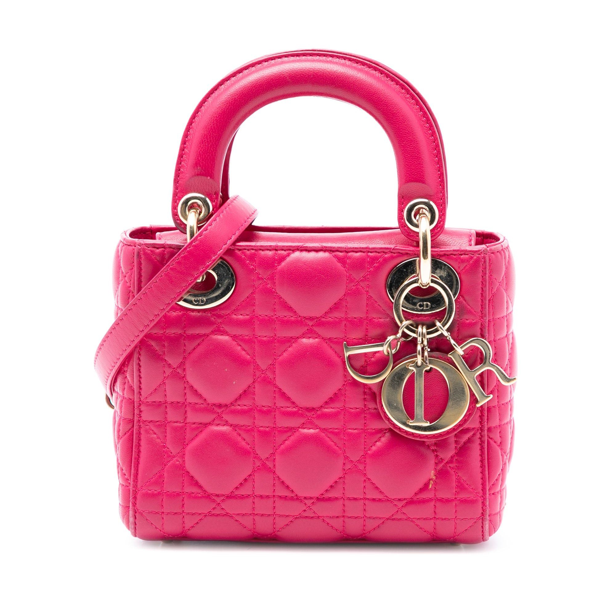 Dior Mini Lambskin Cannage Lady Dior Size ONE SIZE - 1 Thumbnail