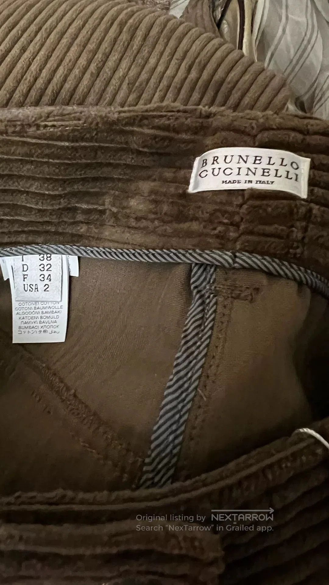 Brunello Cucinelli Brunello Cucinelli Corduroy Trousers. Size US 38 / EU 54 - 4 Thumbnail