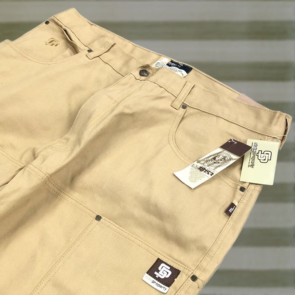State Property Rocawear Canvas Cargo pants NWT Beige 40 x 33 Hip Hop Skate Men
