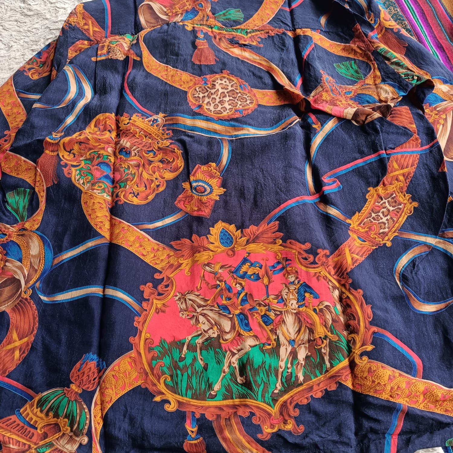 Vintage Christian Dior kingdom prince camp collar L/s shirt