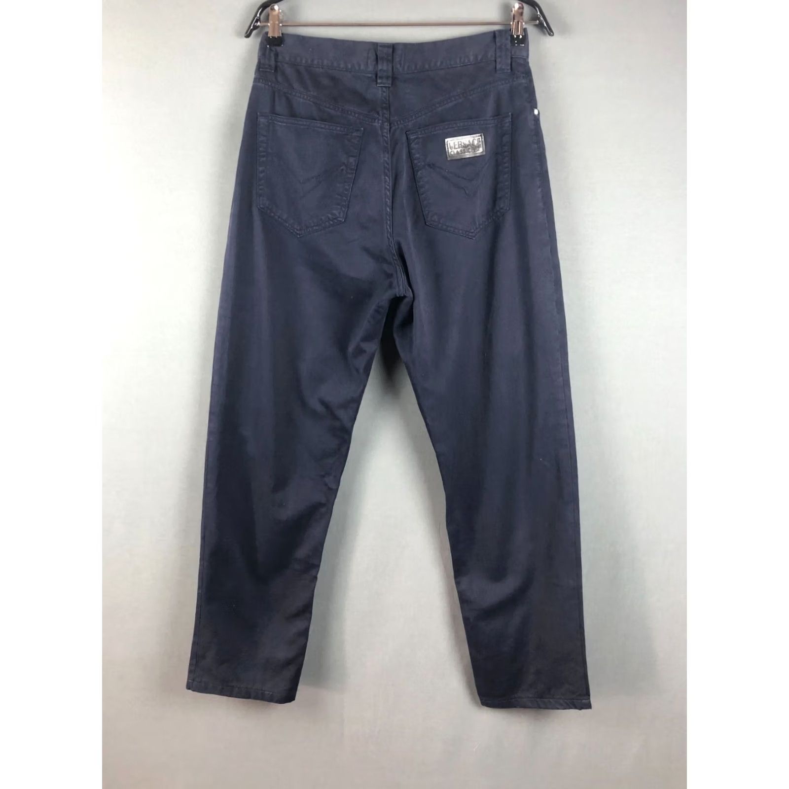 Versace Versace Jeans Cotton Dark Blue Men Jeans 33 Classic Straight 5-Pocket Denim Logo Blue 100% Cotton Jeans Size US 33 - 2 Thumbnail