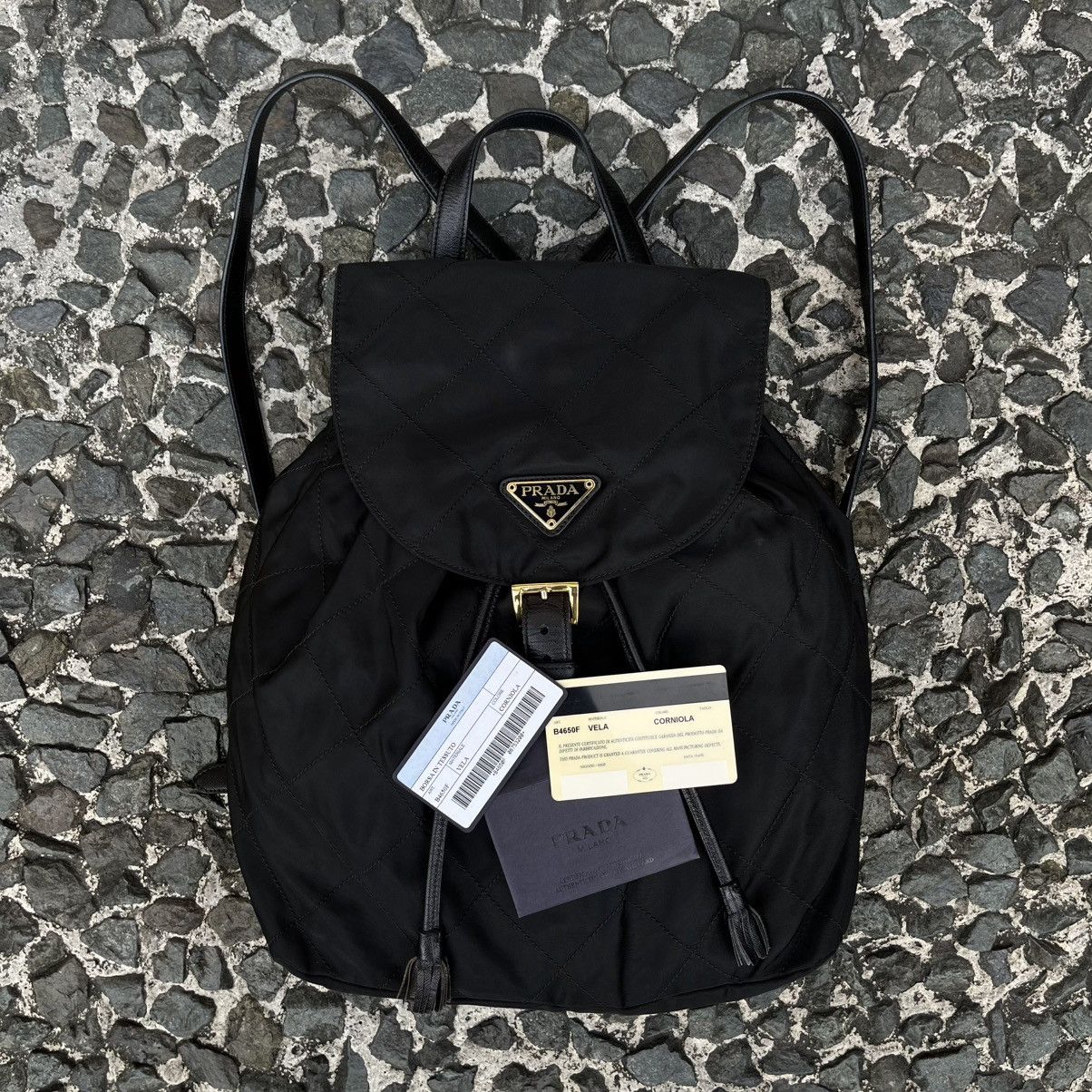 Prada Prada Vintage Quilted Nylon Backpack Size ONE SIZE - 1 Thumbnail