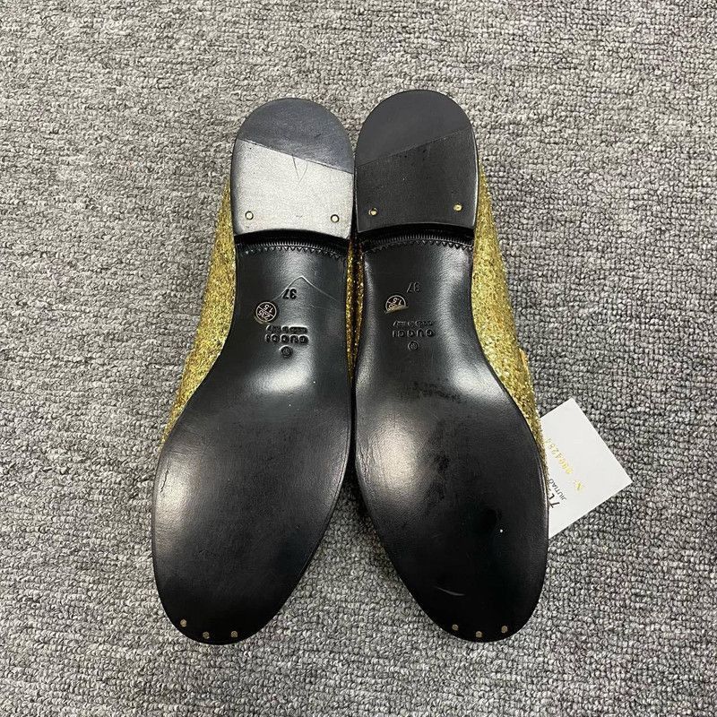 Gucci Gucci Stylish Slip-On Casual Loafers in Gold Size US 6.5 / EU 39-40 - 6 Thumbnail
