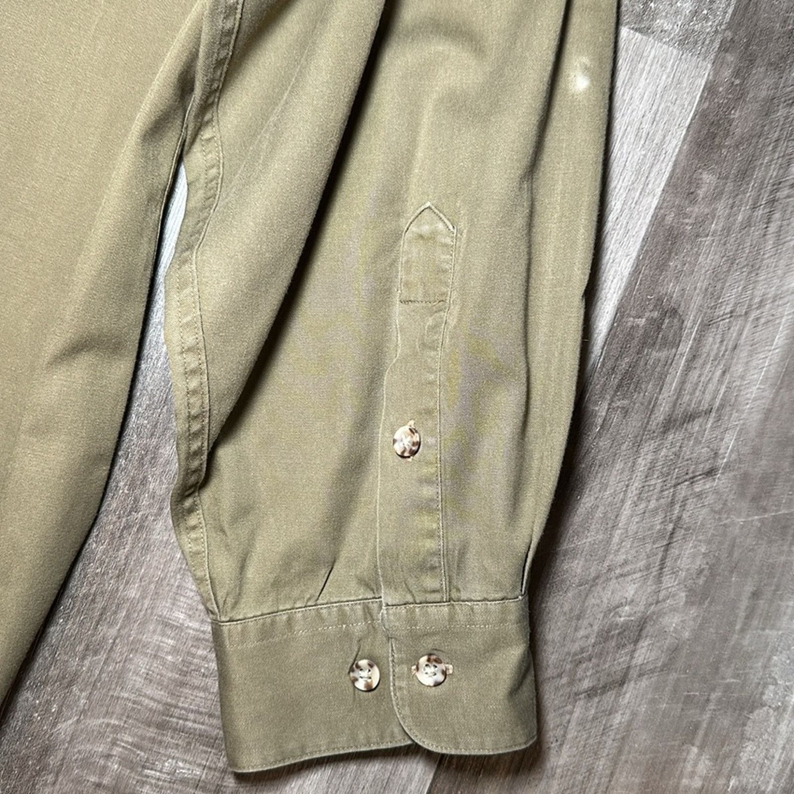 Allen Solly Allen & Solly Vintage Weathered Twill Button Down - Large Size US L / EU 52-54 / 3 - 4 Thumbnail
