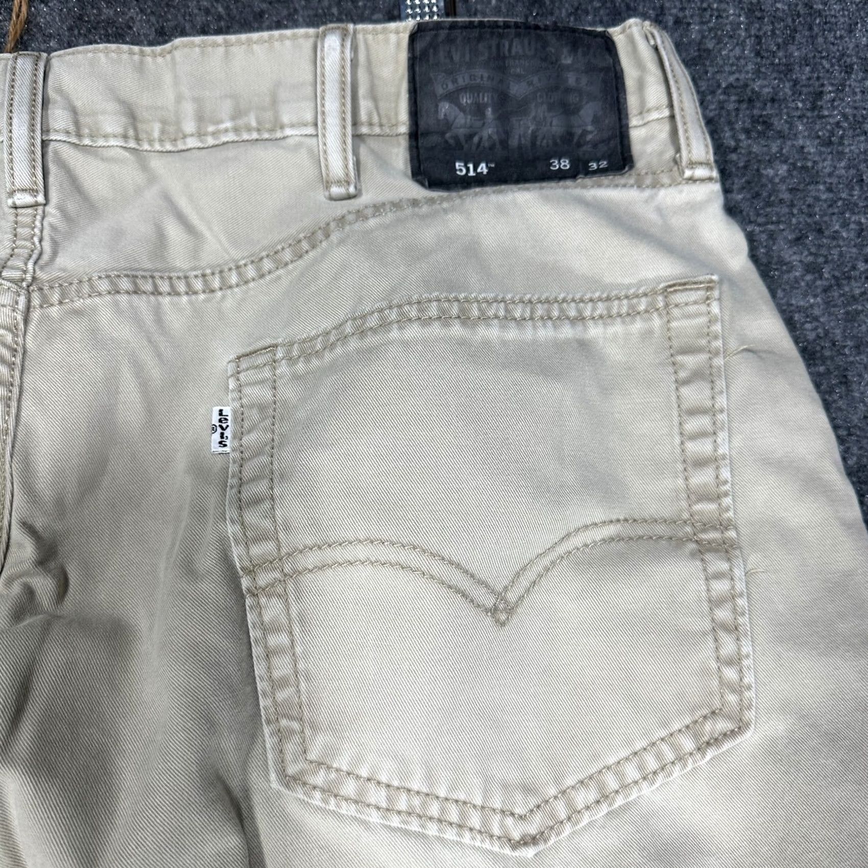 Levi's Levi's 514 Jeans Mens 38 Beige Cotton Straight Leg Pockets Size US 38 / EU 54 - 7 Thumbnail