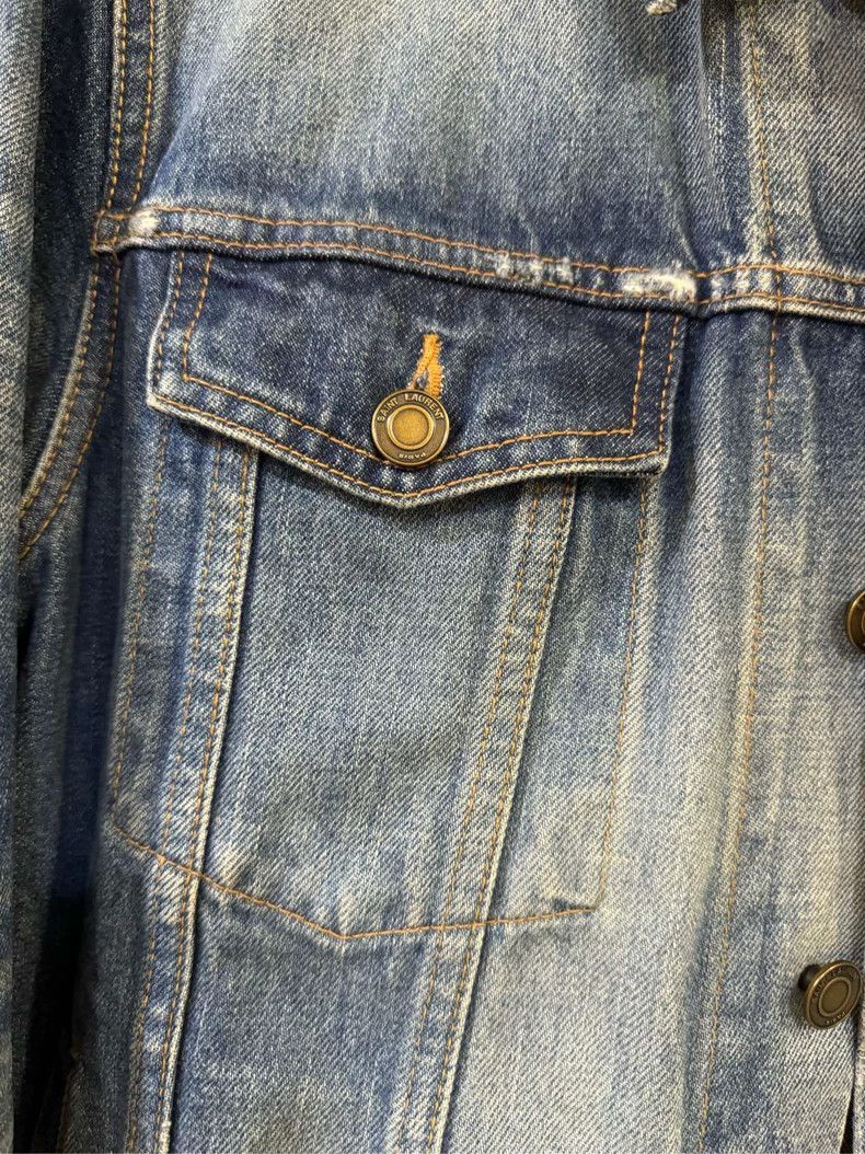 Saint Laurent Paris Saint Laurent Paris Washed ripped denim jacket-2506 Size US S / EU 44-46 / 1 - 3 Thumbnail