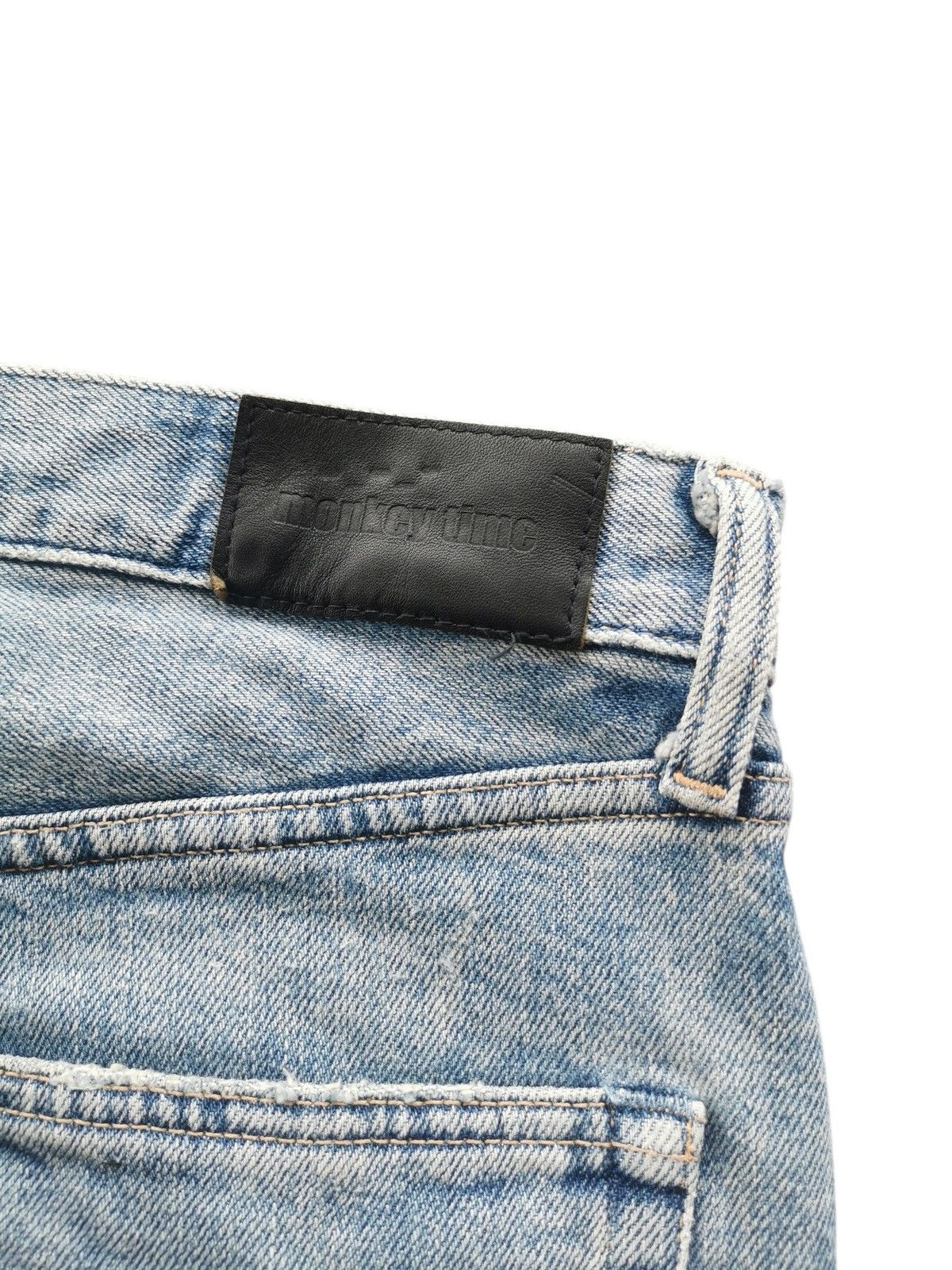 monkey time Monkey Time Chitch Punk Blue Shred Selvedge Jeans Size US 31 - 4 Thumbnail