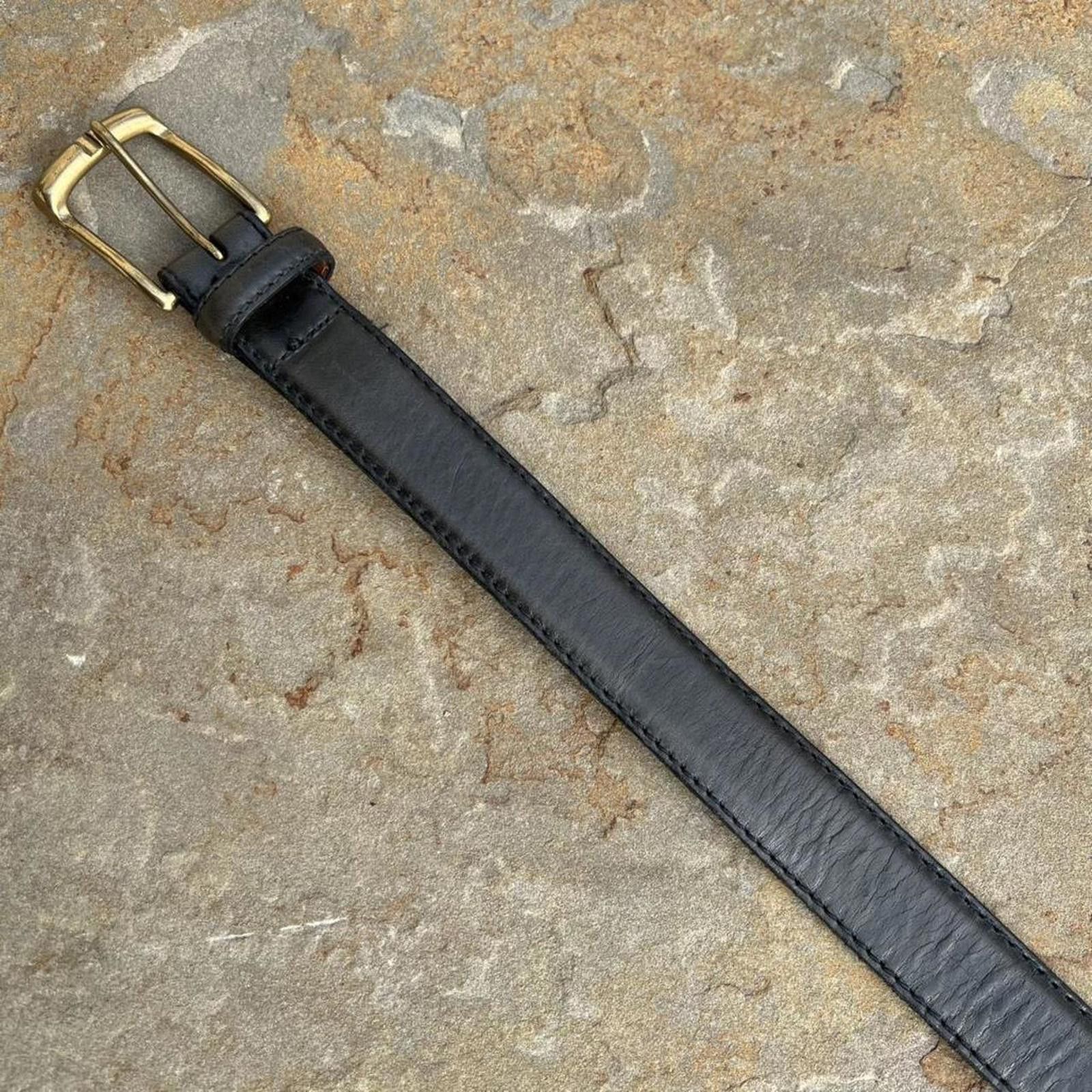 Vintage Vintage 90s Very Dark Olive Brown Belt Made in USA Size ONE SIZE - 3 Thumbnail