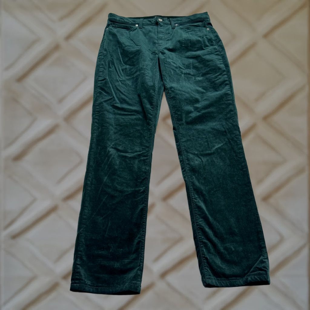 Banana Republic Banana Republic Pants Women's High Rise Slim Fit Velvet 31 Long Green Chino Casual Workwear 90s? Size 24" / US 00 / IT 34 - 1 Thumbnail
