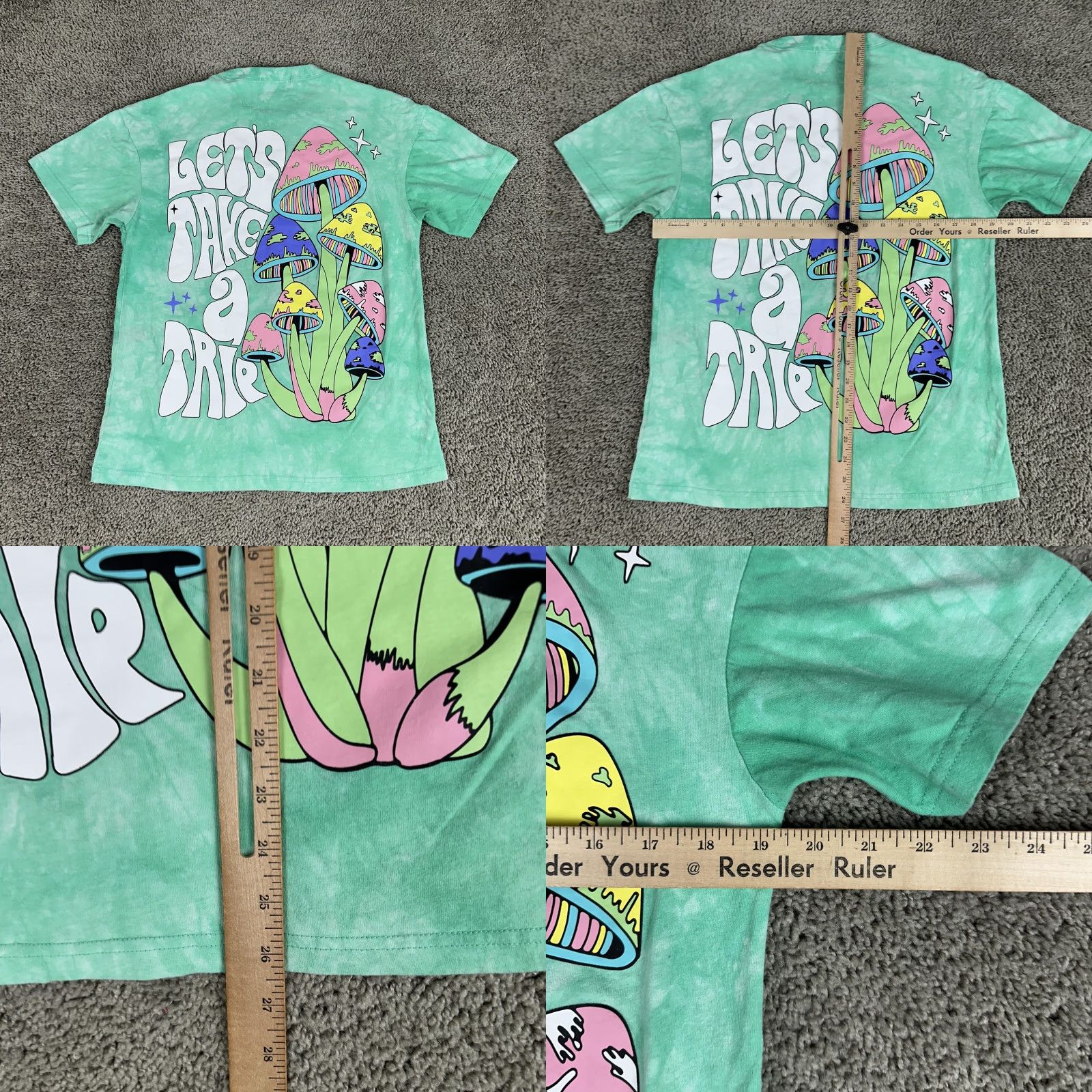 Vintage Sugarhill Shirt Mens Medium Green Tie Dye See You Tomorrow Graphic Tee Flowers Size US M / EU 48-50 / 2 - 8 Thumbnail