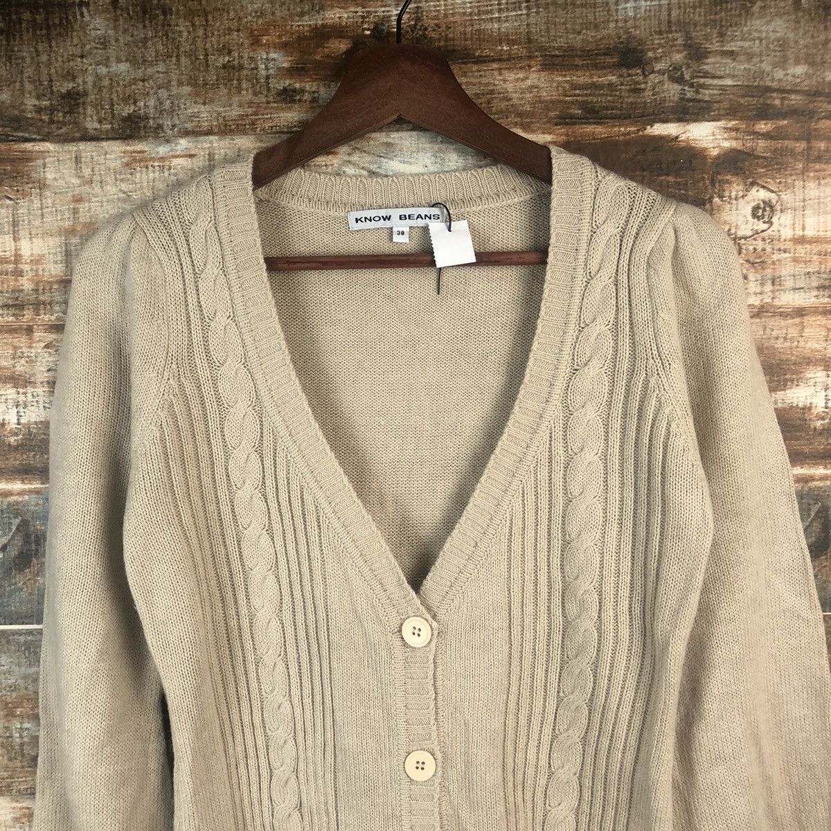 Homespun Knitwear × Japanese Brand DL Know Beans Brown Long Cardigan Kntwear #C539 Size XS / US 0-2 / IT 36-38 - 4 Thumbnail