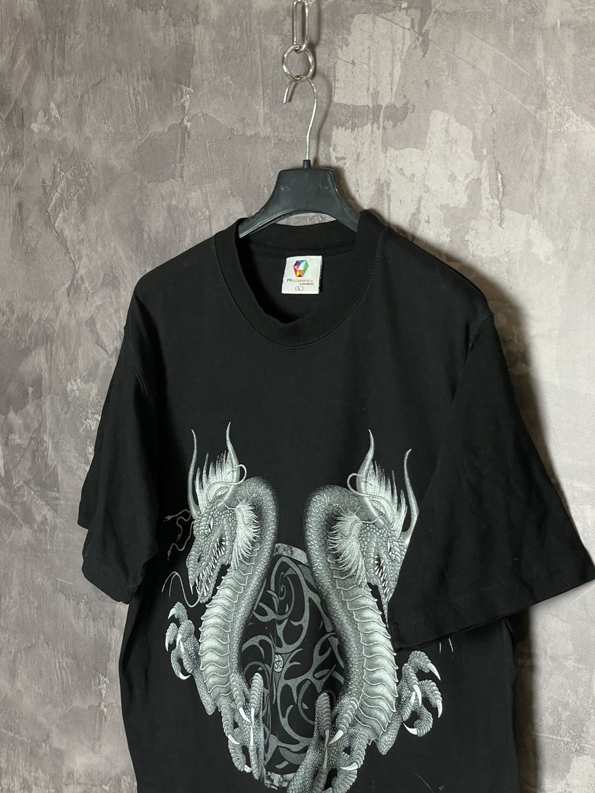 Vintage Distressed Y2K JNCO Style Grail Dragon T Shirt Big Print Size US L / EU 52-54 / 3 - 7 Thumbnail