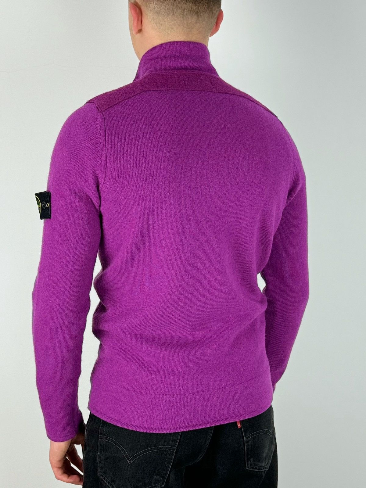 Stone Island Stone Island Purple Wool High Neck Jumper Size US M / EU 48-50 / 2 - 2 Thumbnail