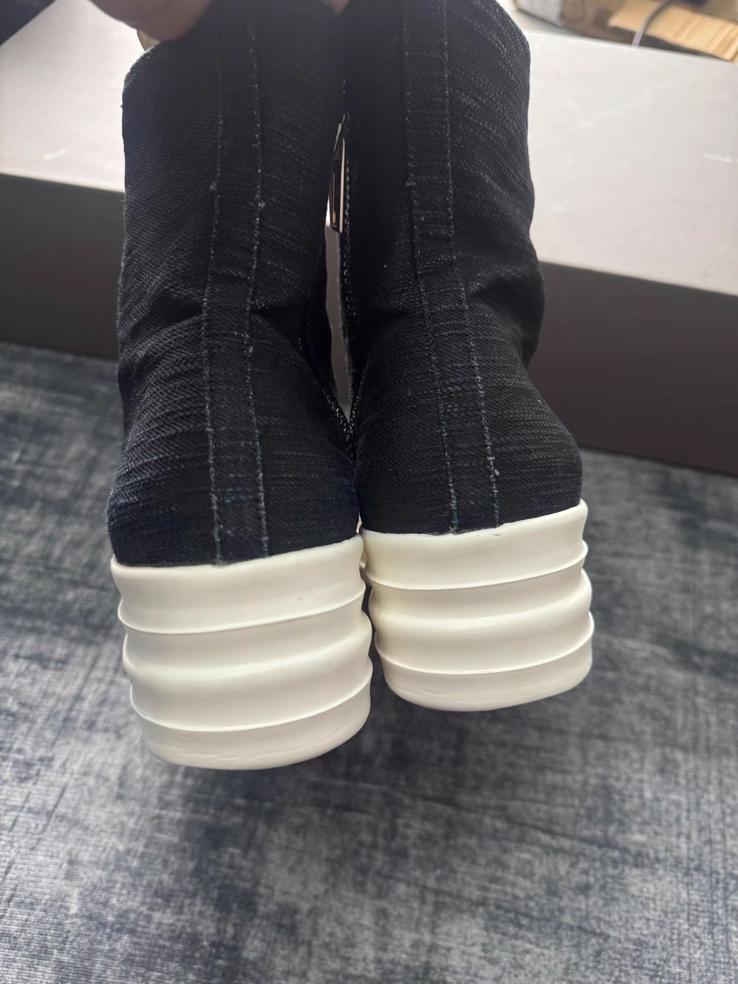 Rick Owens Rick Owens Waxed Double Bumper Jumbo Sneakers Size US 9 / EU 42 - 6 Thumbnail