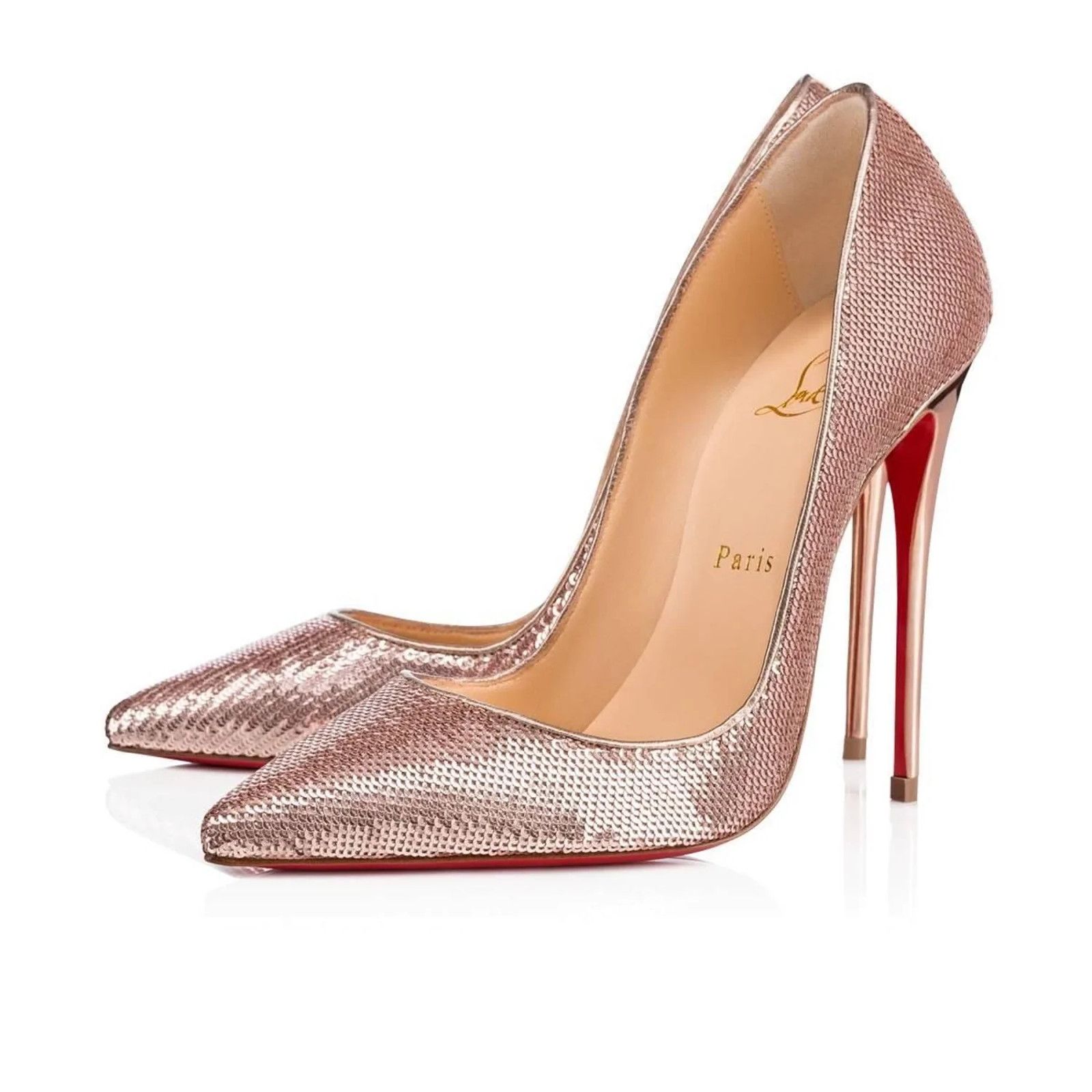 Christian Louboutin So Kate 120 Nude Pink Rose Gold Sirene
