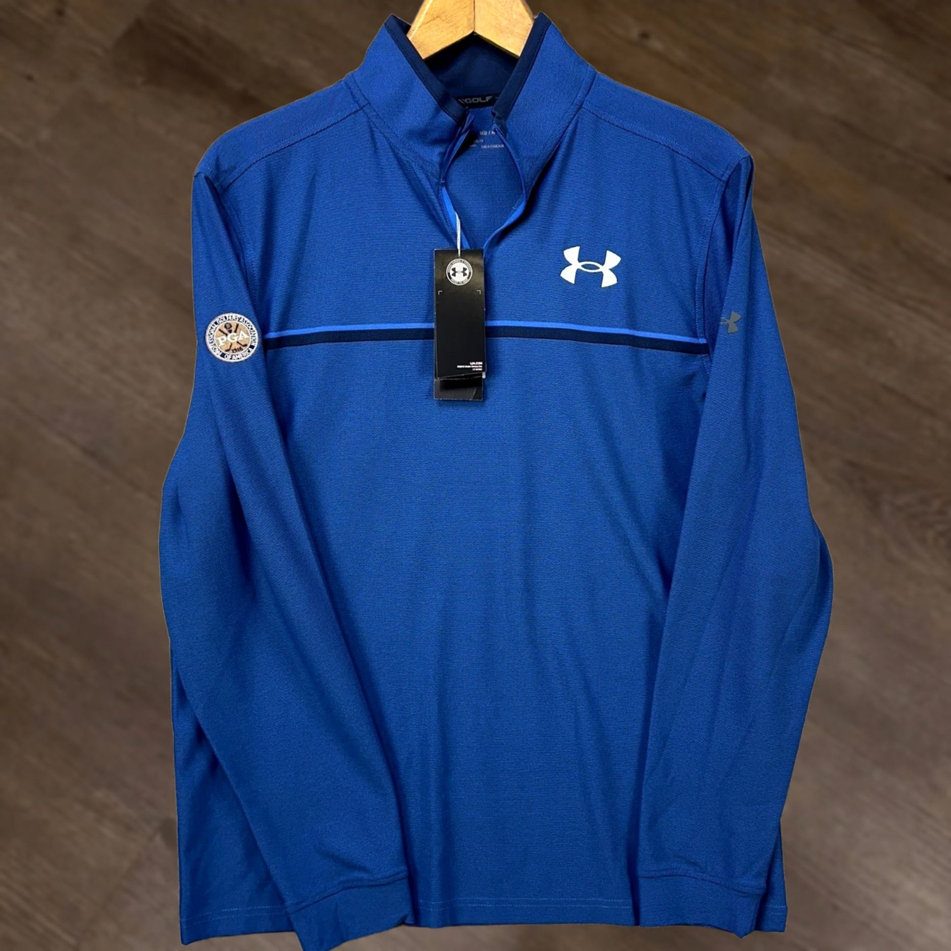Under Armour Under Armour Golf PGA Mens M Sweatshirt 1/4 Zip Blue Performance Polo? Size US M / EU 48-50 / 2 - 1 Thumbnail