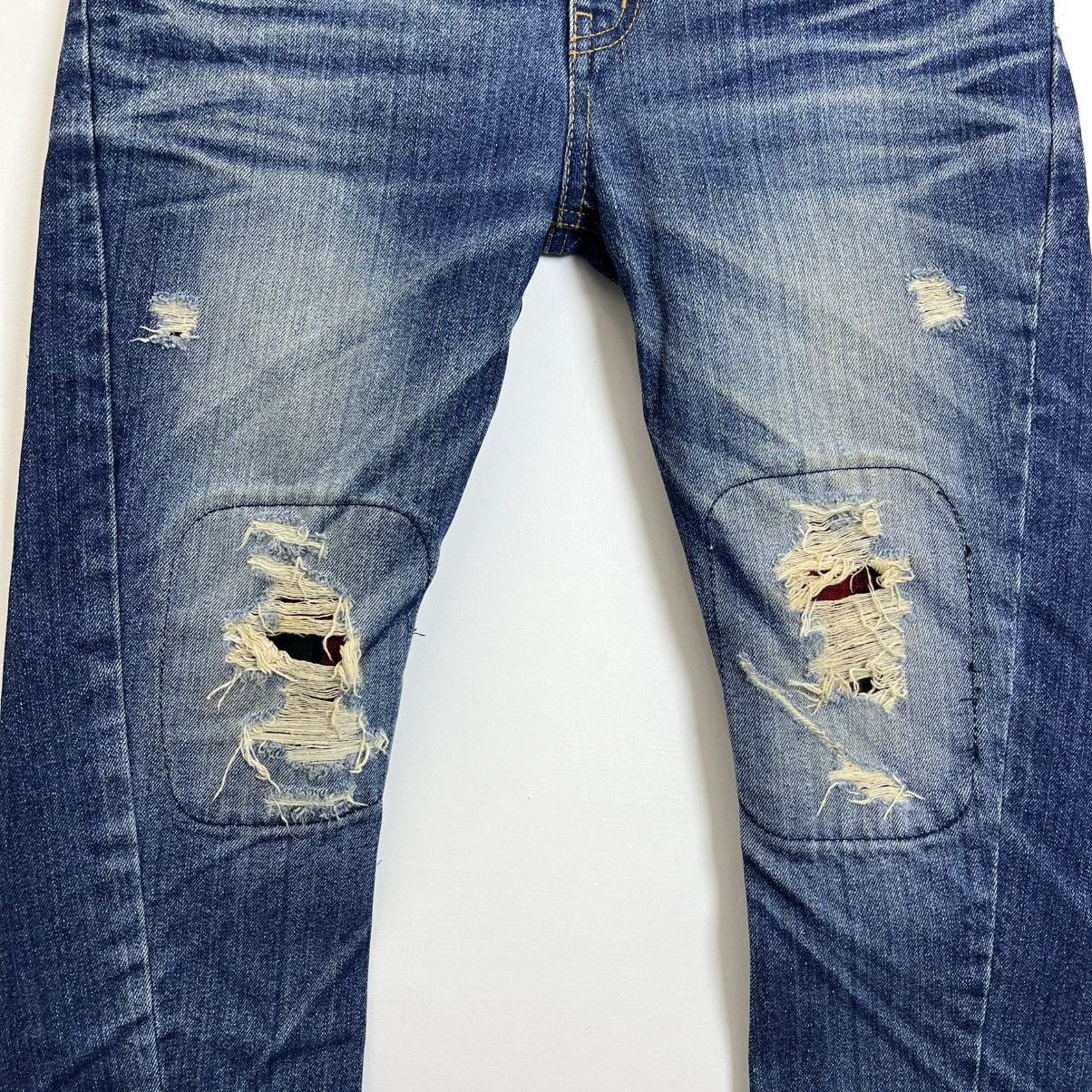 Japanese Brand Double Layer Flannel Denim Jeans Grunge Punk Archive Style Size US 30 / EU 46 - 3 Thumbnail
