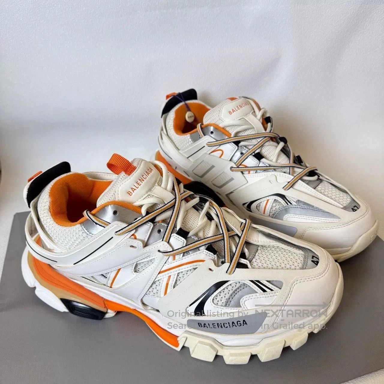 Balenciaga balenciaga track 1.0 sneakers white orange. Size US 13 / EU 46 - 3 Thumbnail