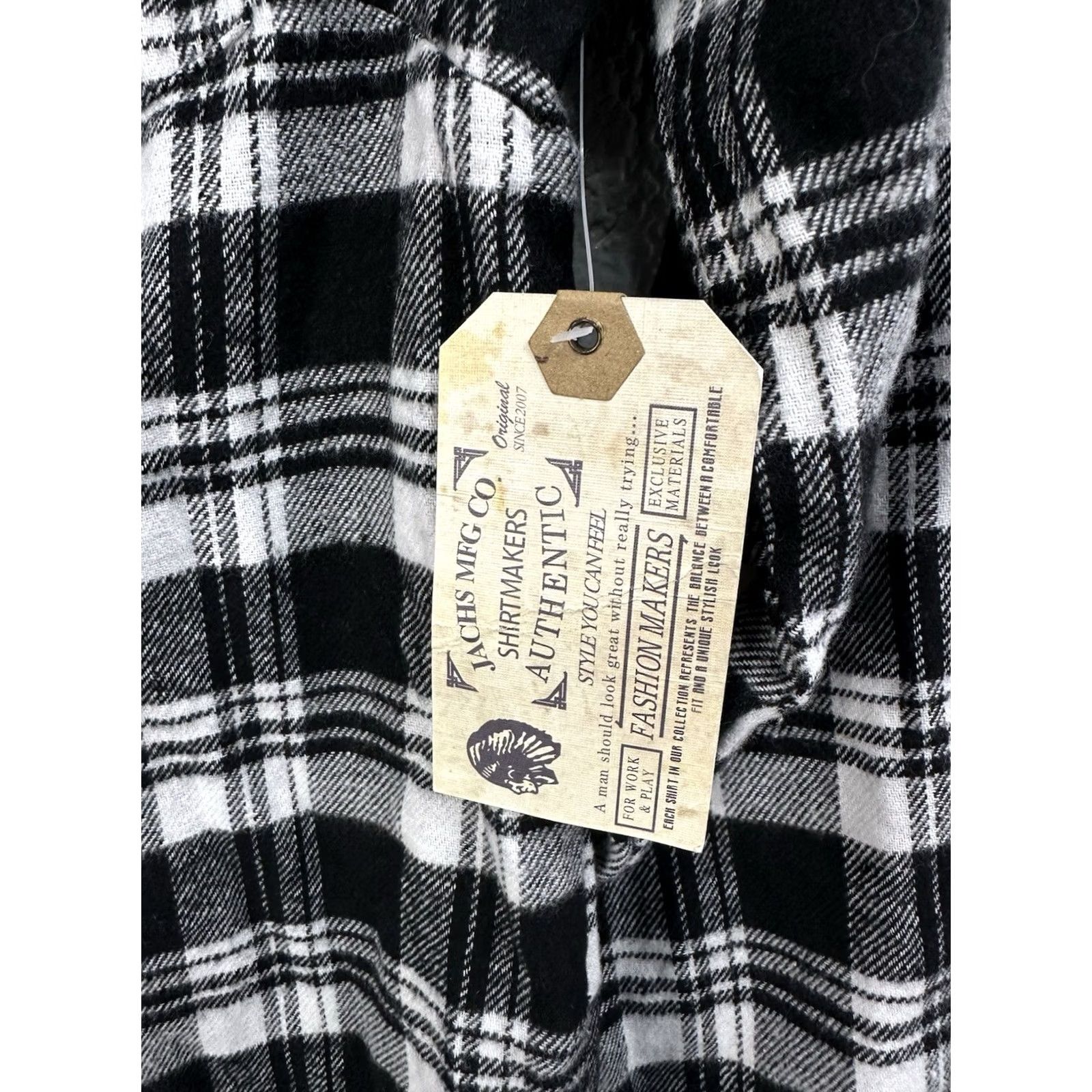 Vintage JACHS Shirt Men’s Size S Black Plaid Button Front Long Sleeve Collared Cotton Flannel Button-Up Regular Size US S / EU 44-46 / 1 - 4 Thumbnail
