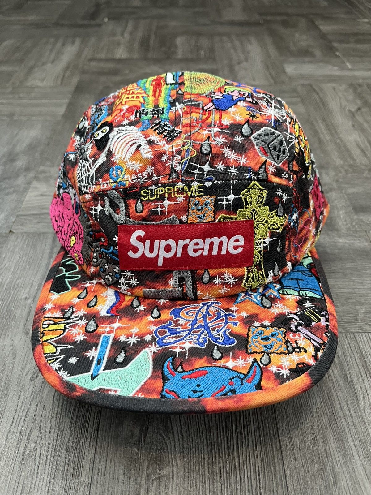 Supreme AOI Embroidered Camp Cap (SS25) - $68
