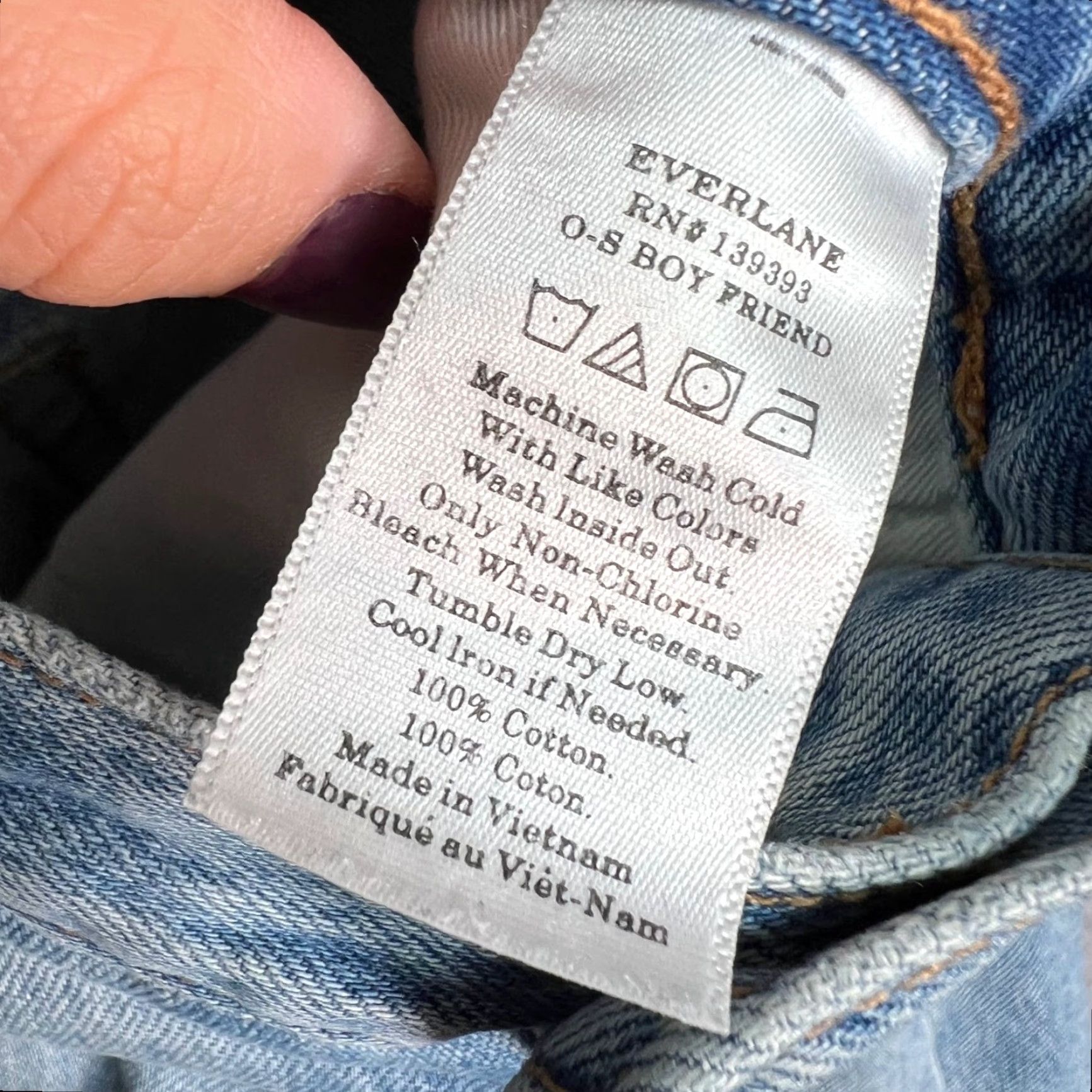Everlane Everlane Jeans Womens Size 28 High-Waisted Light Wash Boyfriend Cotton Denim 5-Pocket Mens 28 Inseam 26 in Blue Summer Size 28" / US 6 / IT 42 - 4 Thumbnail