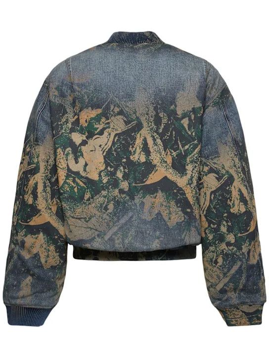 Acne Studios o1lsvrm0425 Oliev Messy Oak denim bomber jacket in Brown Size US M / EU 48-50 / 2 - 2 Thumbnail