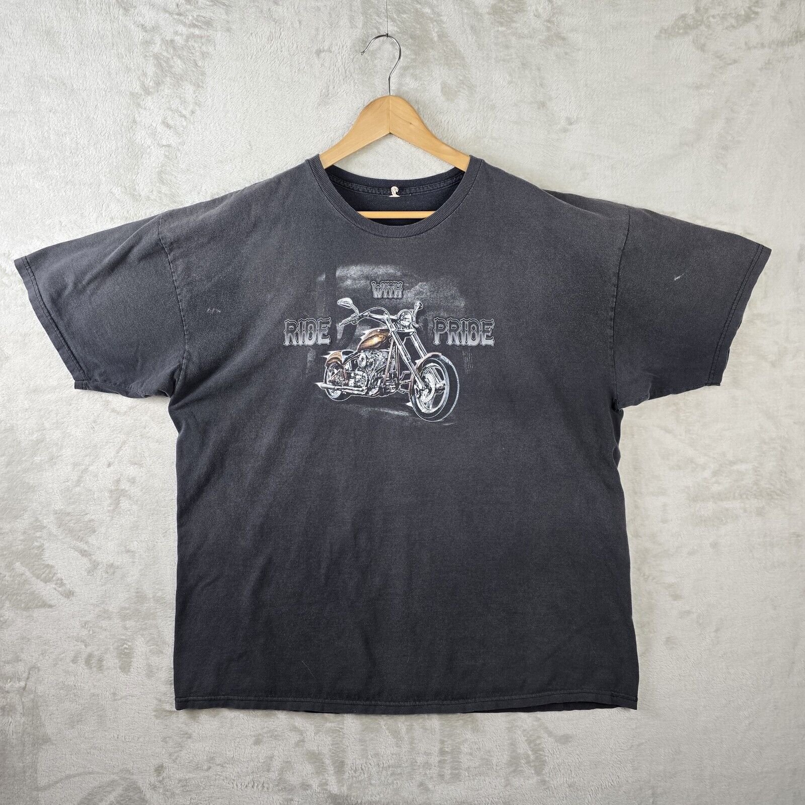 Other Vintage Ride With Pride Black Biker Shirt Size XXL Y2K Eagle Size US XXL / EU 58 / 5 - 5 Thumbnail
