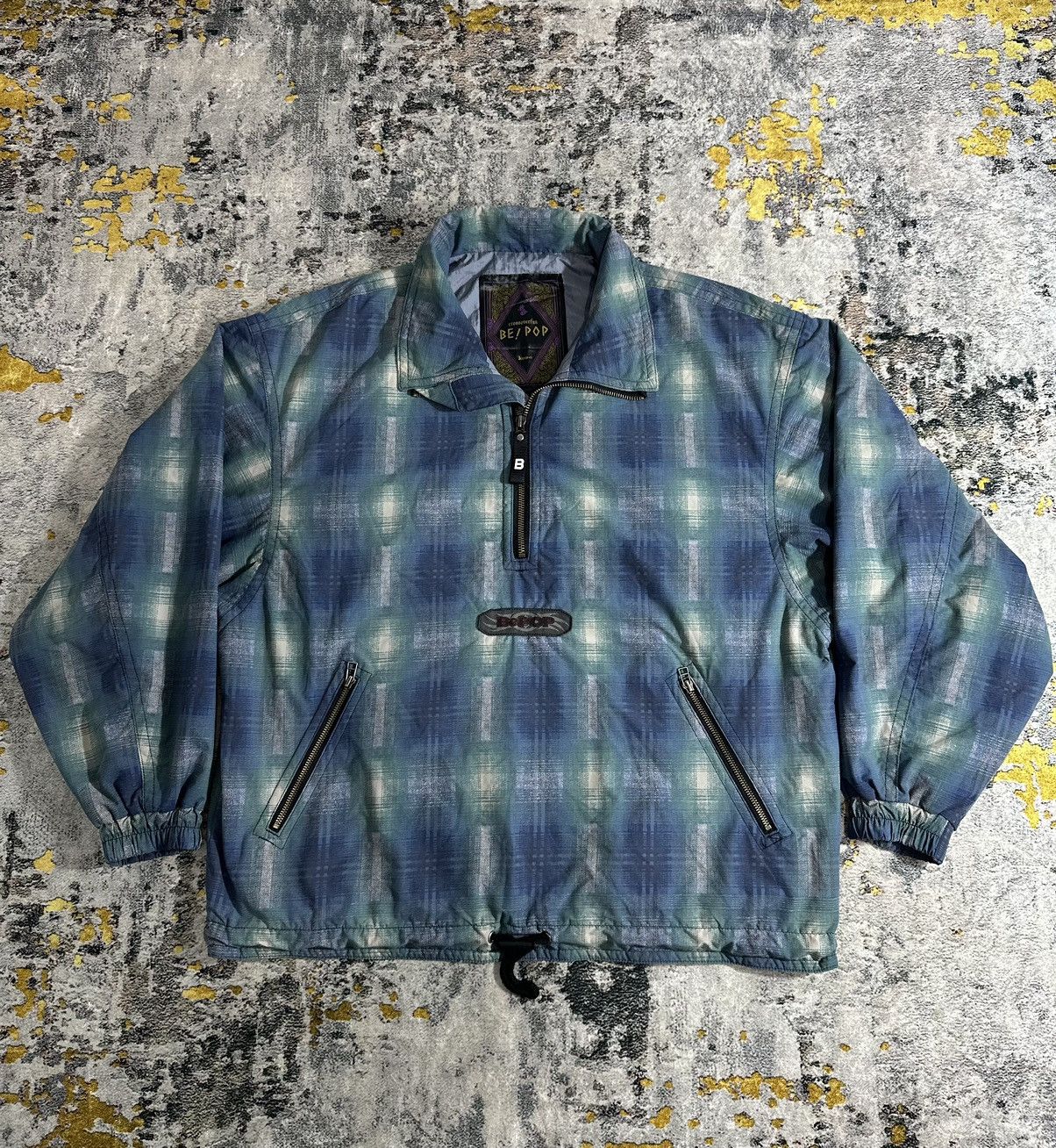 BIG SIZE YOHJI STYLE BE!POP HALF ZIP NICE TARTAN JACKET