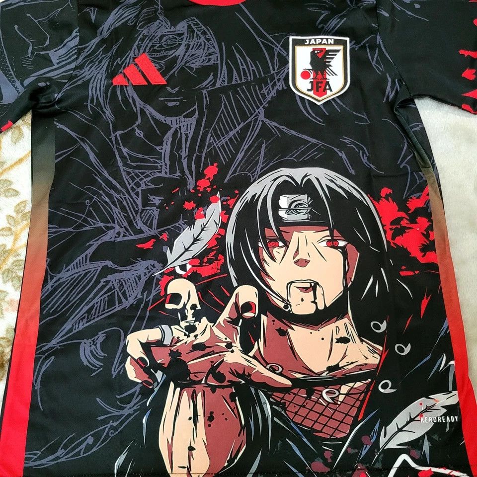 Other Japan Soccer Jersey – Itachi Uchiha Anime Black Edition Size US M / EU 48-50 / 2 - 2 Thumbnail