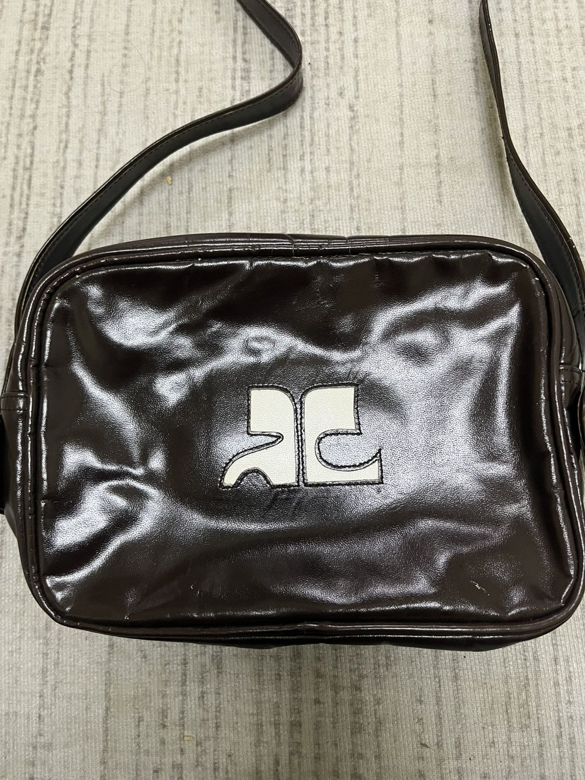 Courreges Vintage 80s riri zip courreges brown sling bag Size ONE SIZE - 2 Thumbnail