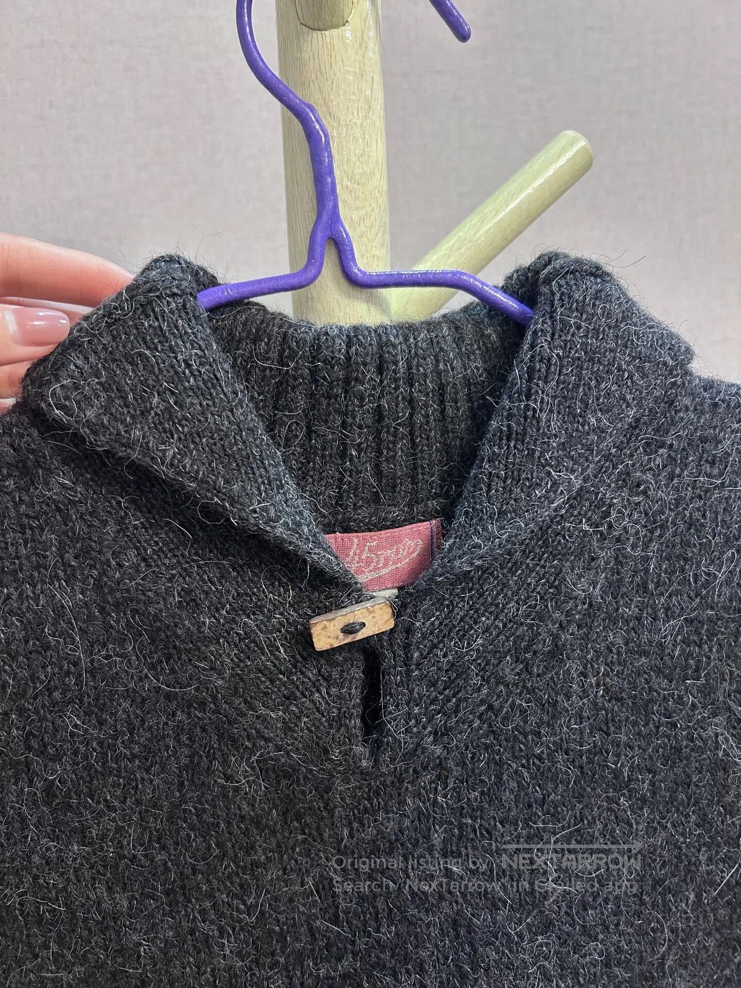 45rpm Wool Blend Knitted Vest with Button. Size M / US 6-8 / IT 42-44 - 4 Thumbnail