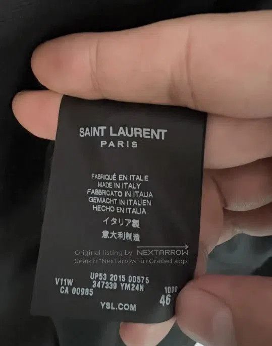 Saint Laurent Paris Saint Laurent 15SS Three. Size US S / EU 44-46 / 1 - 5 Thumbnail