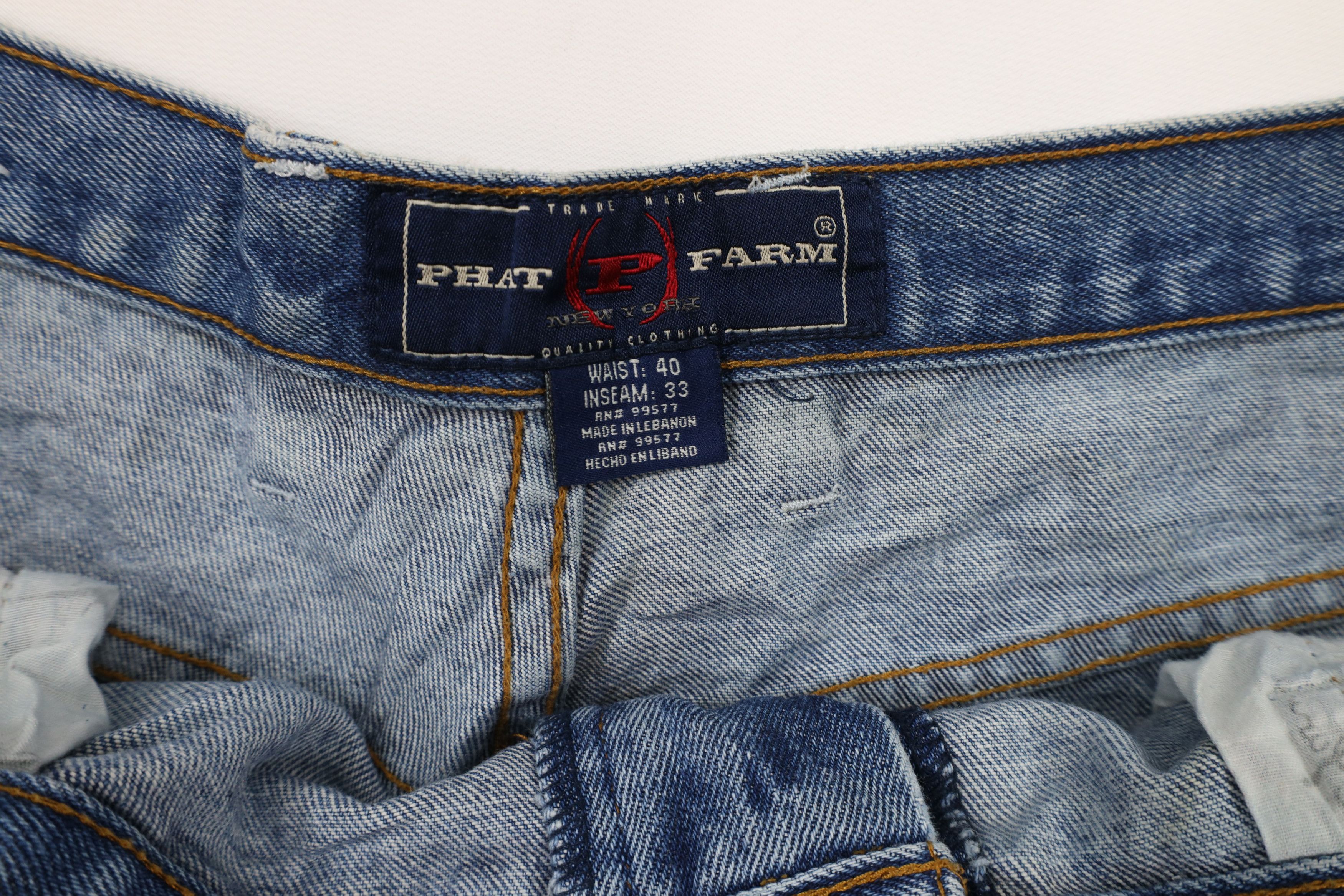 Phat Farm × Vintage Vintage Phat Farm Baggy Fit Wide Leg Denim Jeans Blue Size US 40 / EU 56 - 9 Thumbnail