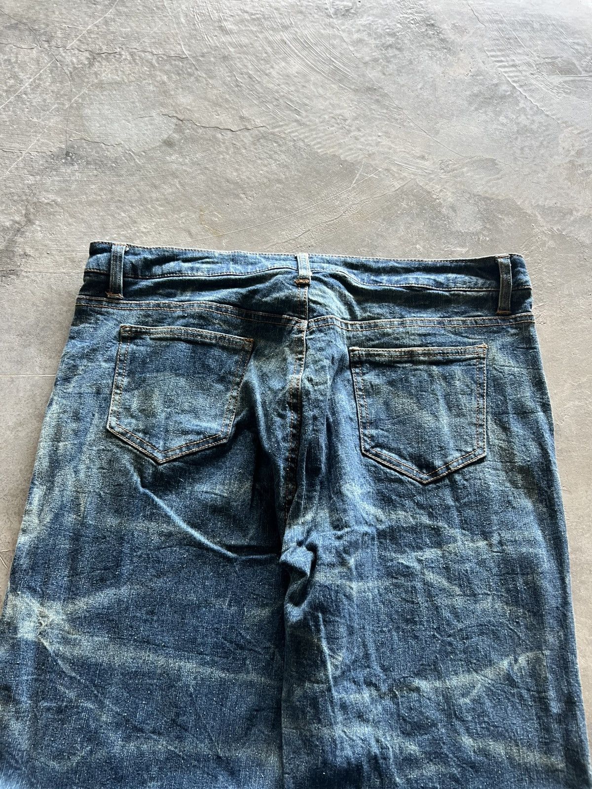 Hysteric Glamour flare japanese denim wavy tiger stripe style wash faded Size US 36 / EU 52 - 11 Thumbnail