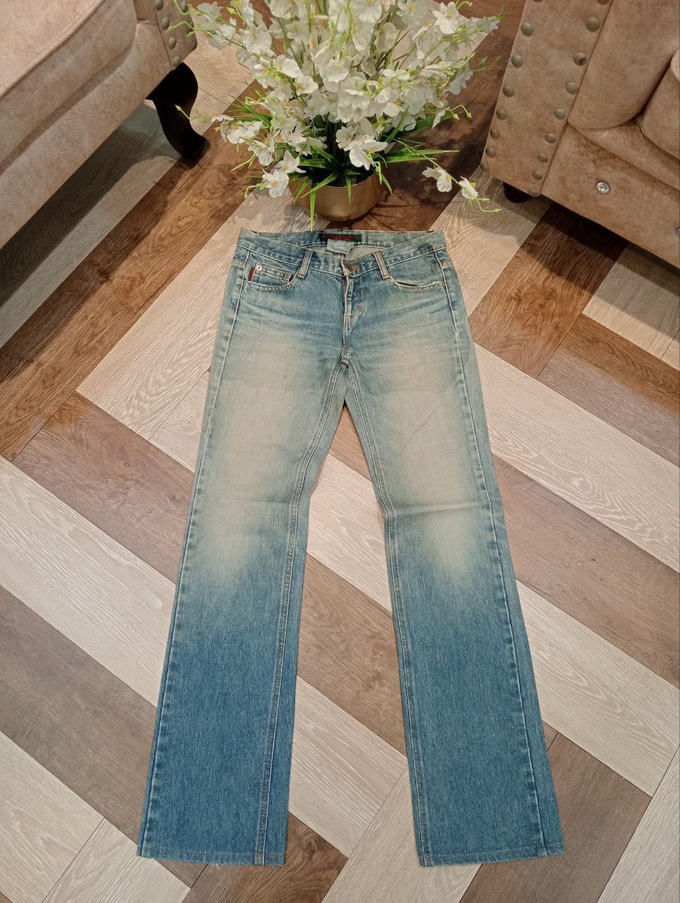 Katharine Hamnett London KATHARINE HAMNETT LONDON FLARED DENIM PANTS - SIZE S Size 29" - 1 Thumbnail