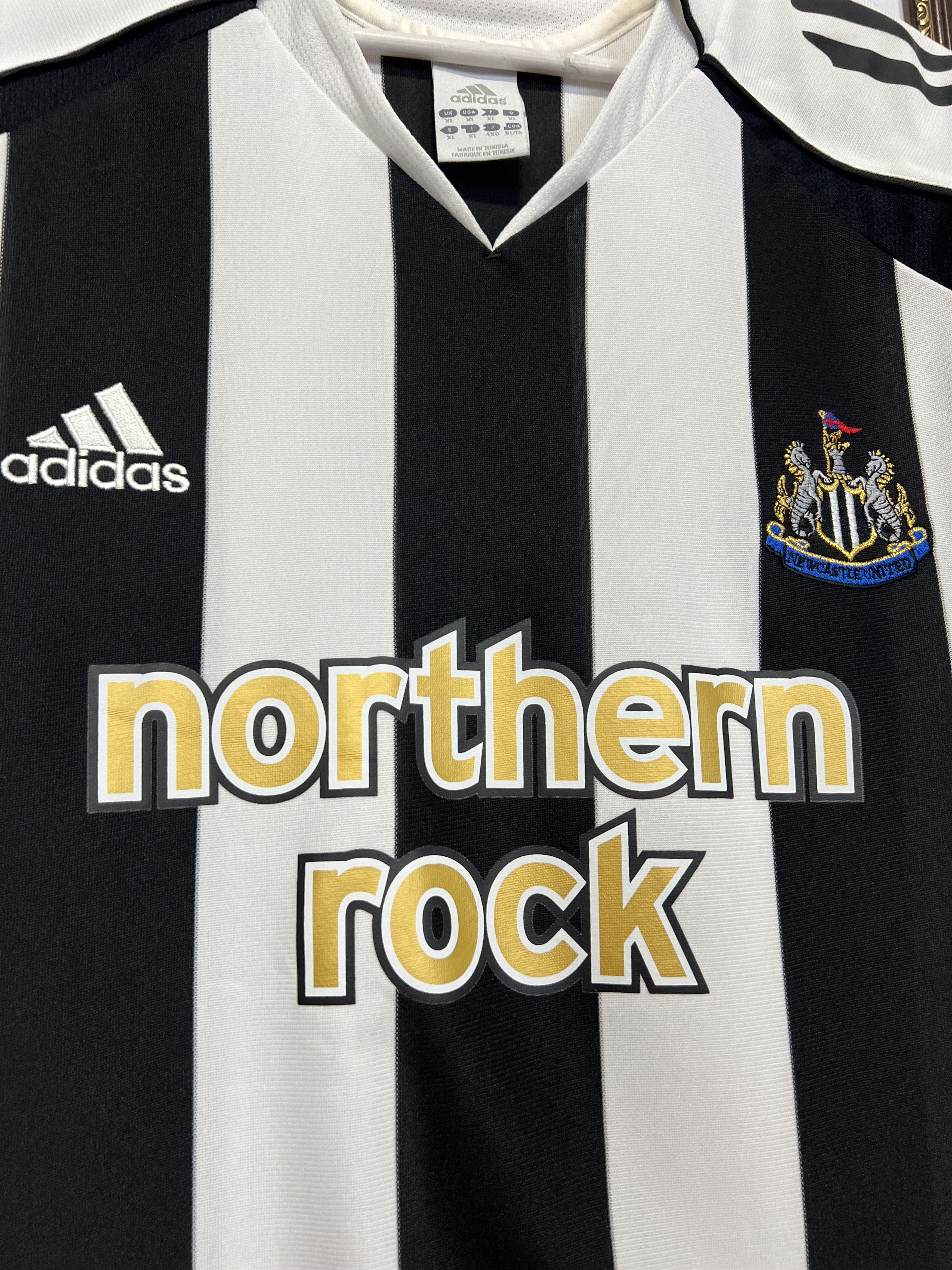 Adidas Newcastle Home football shirt 2005 Soccer Jersey Trikot Rare Size US XL / EU 56 / 4 - 3 Thumbnail