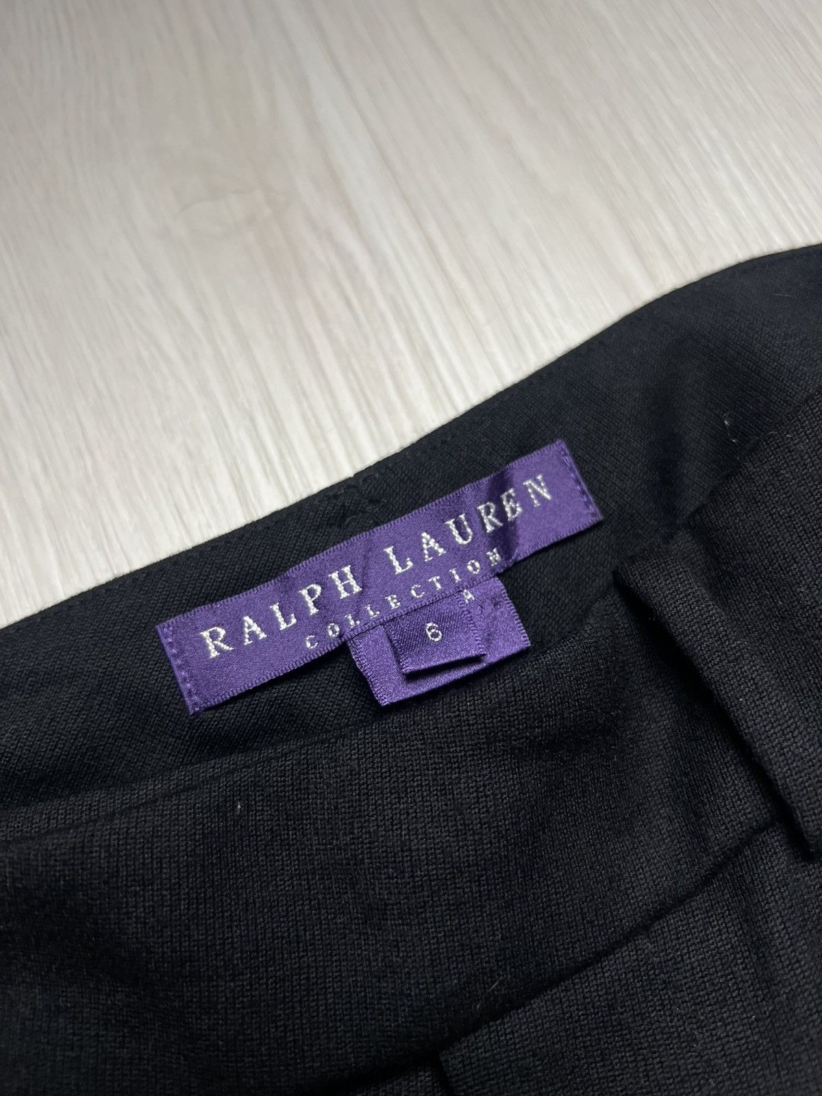 Ralph Lauren Purple Label Ralph Lauren Purple Label Black Wool Trouser Pants Size US 30 / EU 46 - 5 Thumbnail