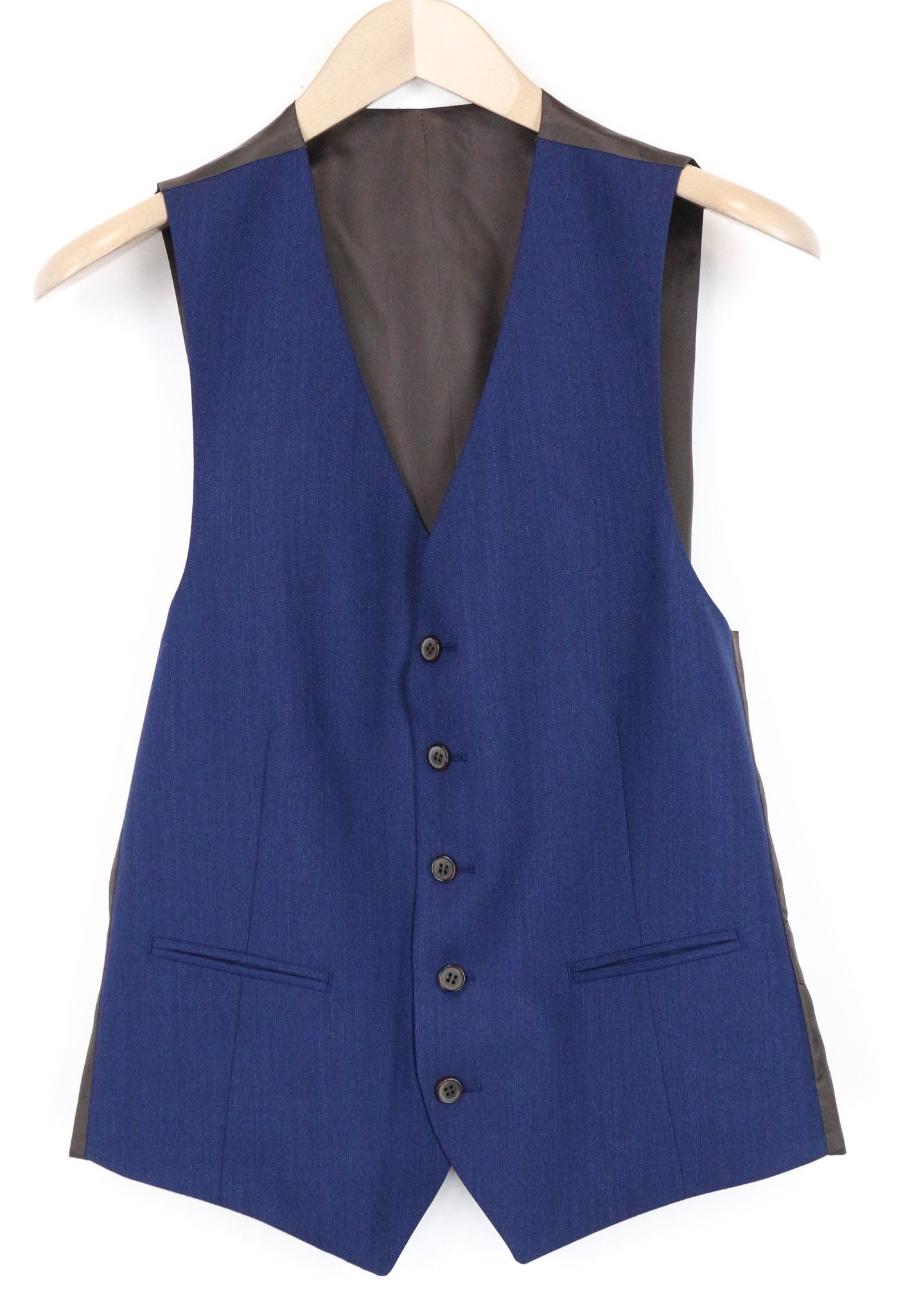 Suitsupply FERRARA UK36R Blue Wool Slim Suit 75037 Size 36R - 4 Thumbnail