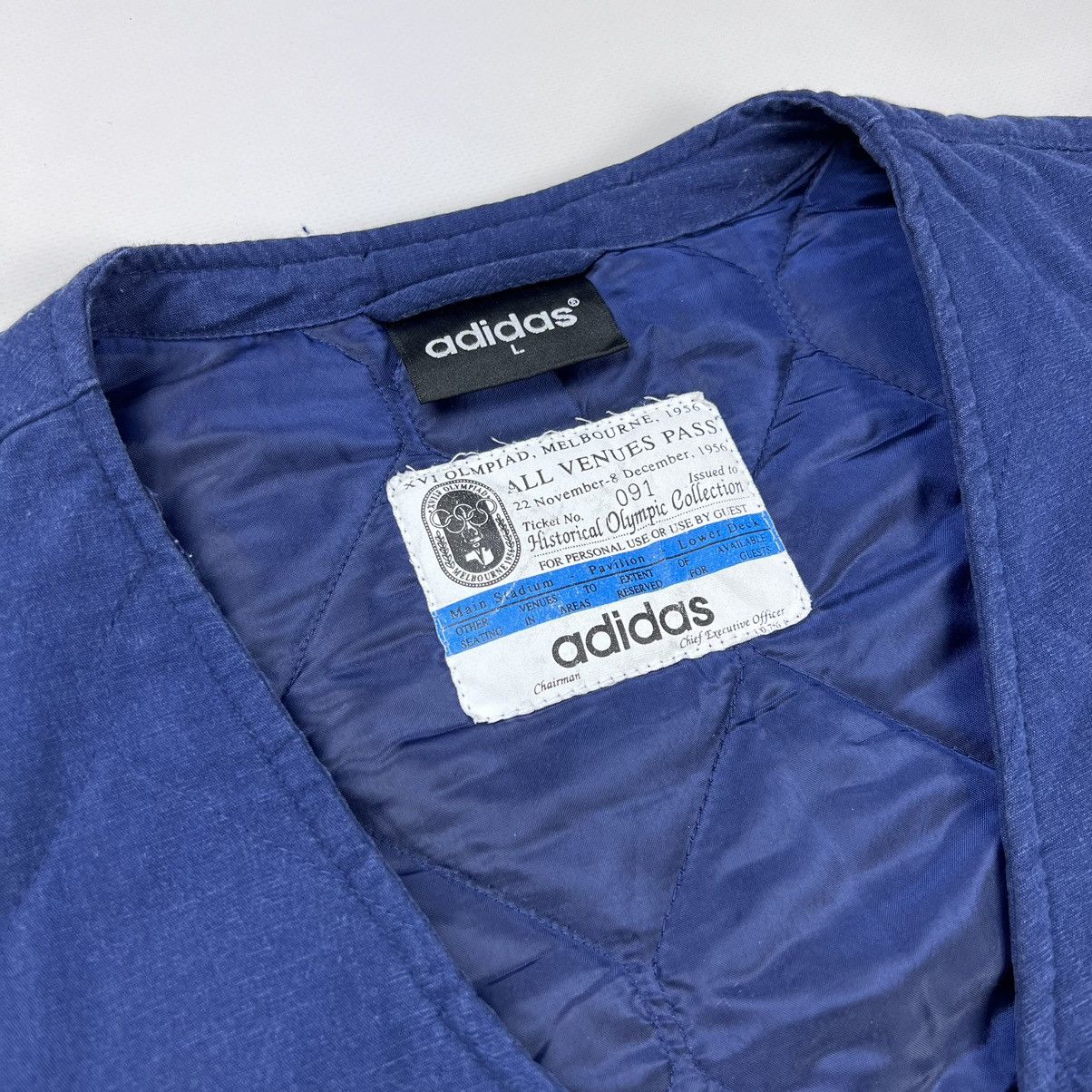 Adidas × Vintage Adidas Melbourne 1956 summer Olympics quilted vest Size US L / EU 52-54 / 3 - 4 Thumbnail