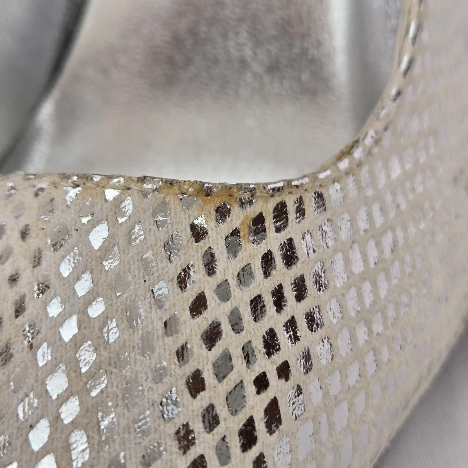 Pulse Metalic Silver High Heels by PULSE 6 Snakeskin pattern Size US 6 / IT 36 - 4 Thumbnail