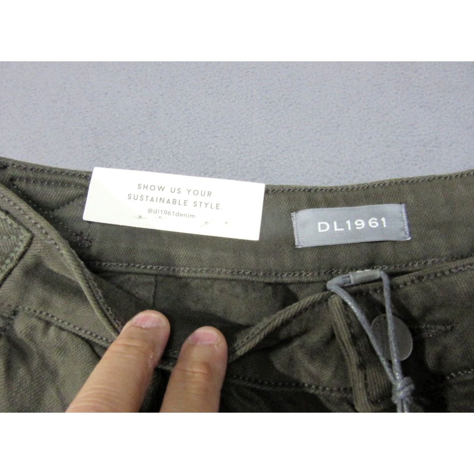 DL1961 DL1961 Jeans Womens 28 Green Hepburn High Rise Wide Leg Pockets Zip-Fly With Tags Size 28" / US 6 / IT 42 - 5 Thumbnail