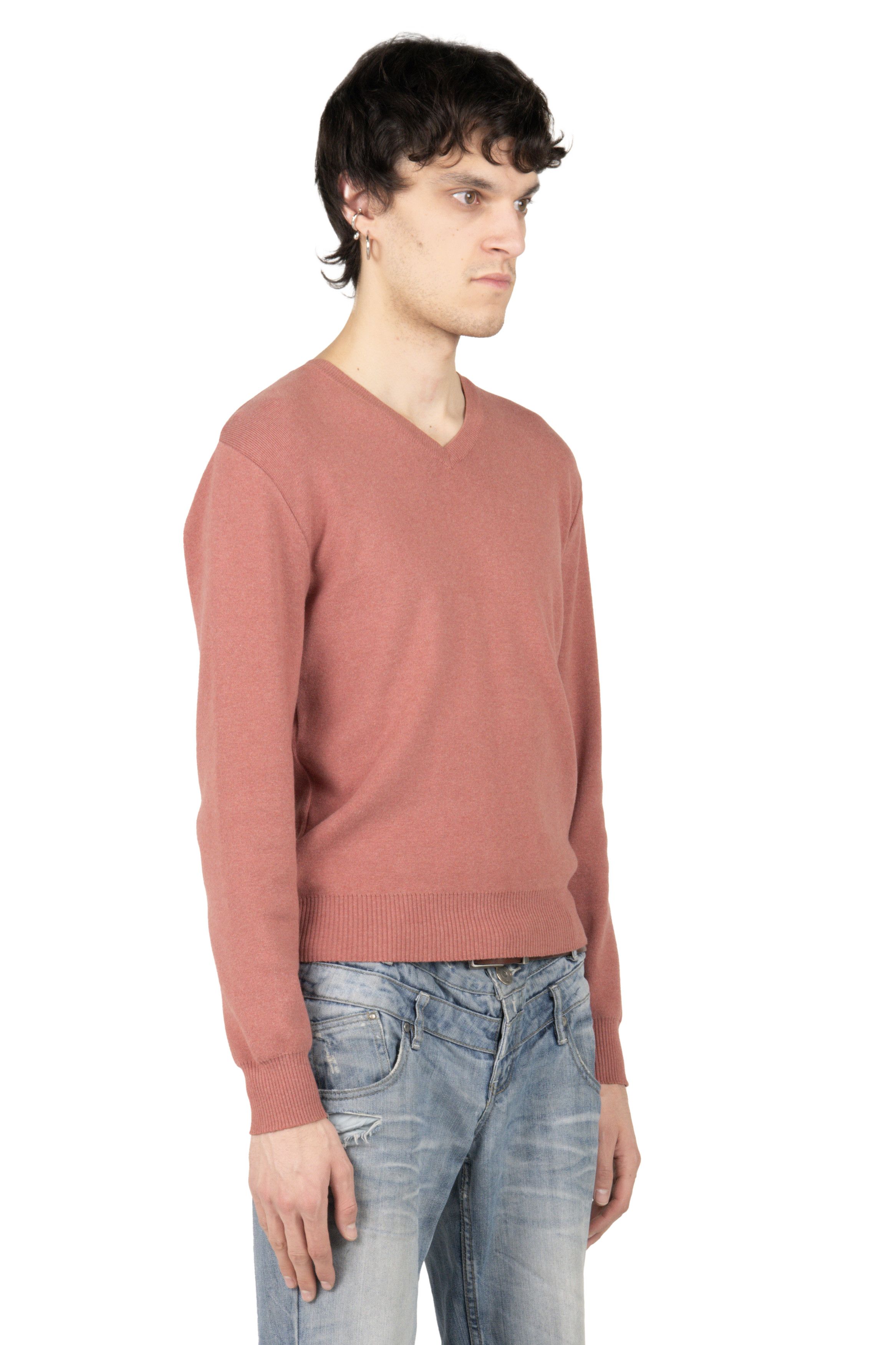 Raf by Raf Simons RAF BY RAF SIMONS Salmon V-Neck Sweater Size US S / EU 44-46 / 1 - 3 Thumbnail