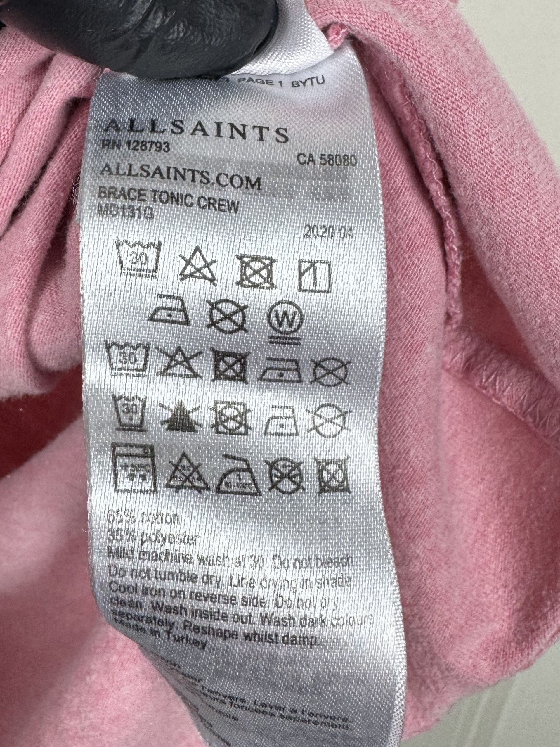 Allsaints AllSaints Pink Logo Tee Size M Size US M / EU 48-50 / 2 - 20 Thumbnail