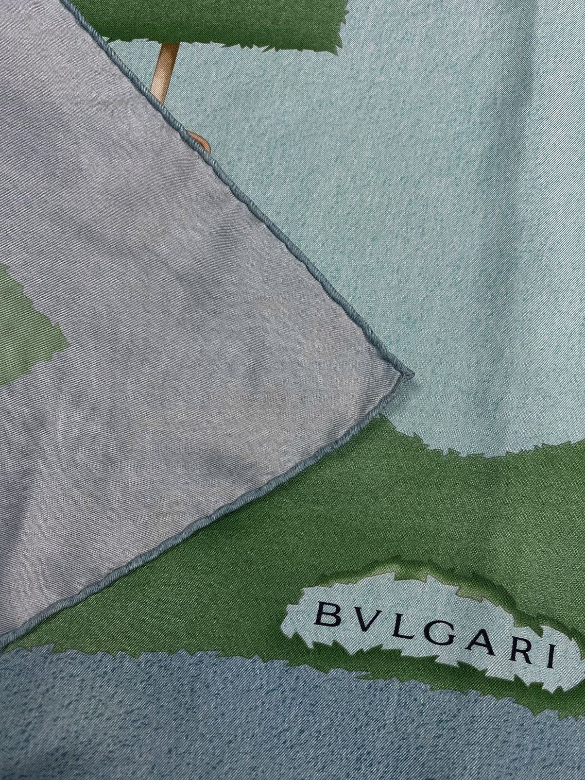 Bvlgari × Vintage Vintage BVLGARI Davide Pizzigoni Vases And Plants Silk Scarf Size ONE SIZE - 4 Thumbnail