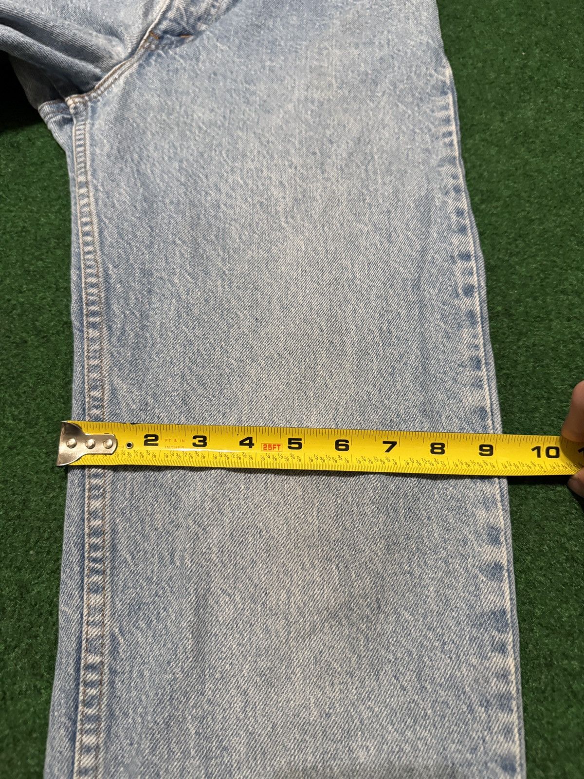 Levi's Vintage Clothing × Vintage Vintage 90s Levi’s 550 Orange Tab Grunge Light Wash Jeans Size US 29 - 8 Thumbnail