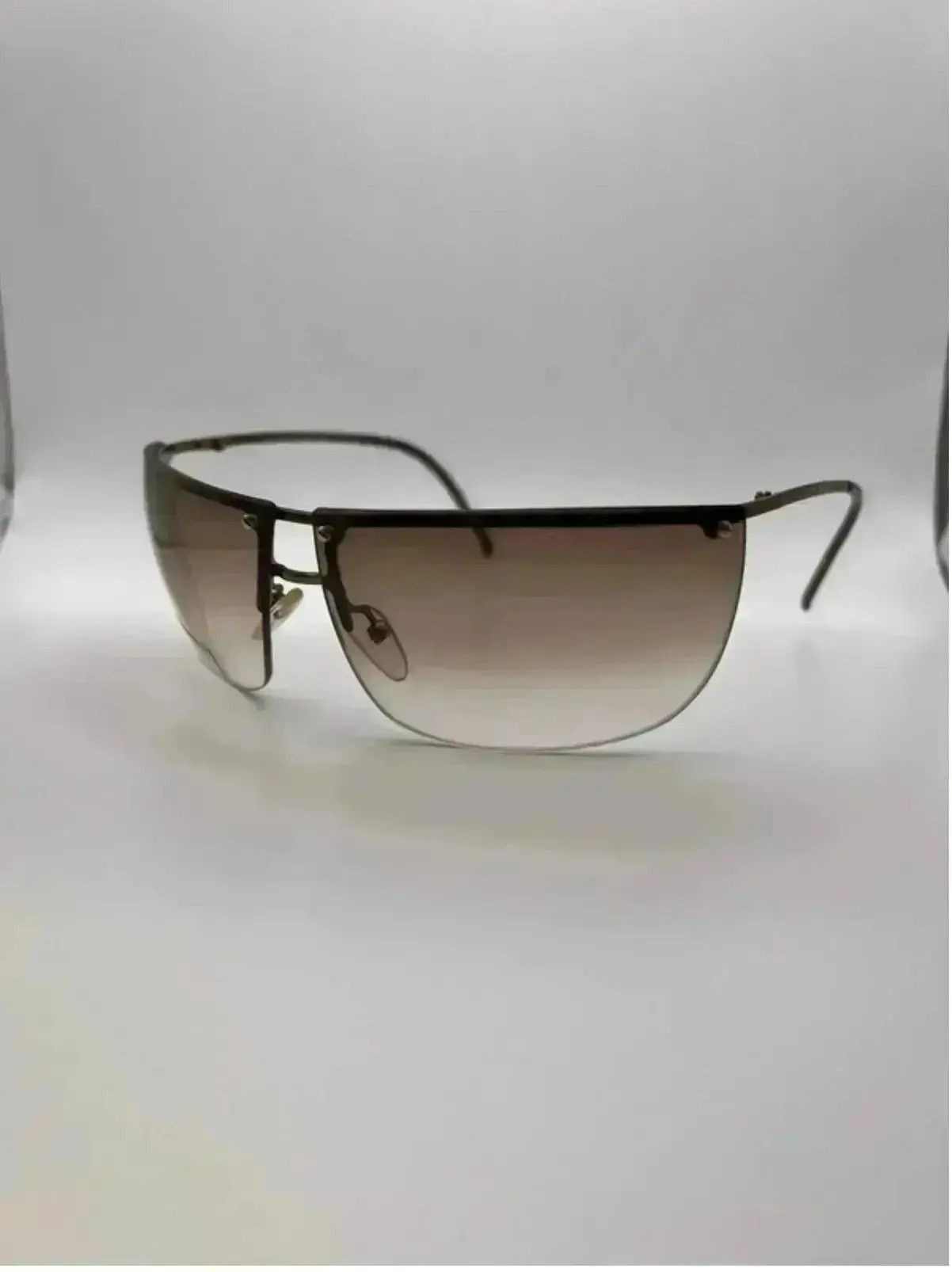 Gucci × Tom Ford × Vintage GUCCI Sunglasses Shield Wrap Rimless Tom Ford Era Vintage Size ONE SIZE - 1 Thumbnail