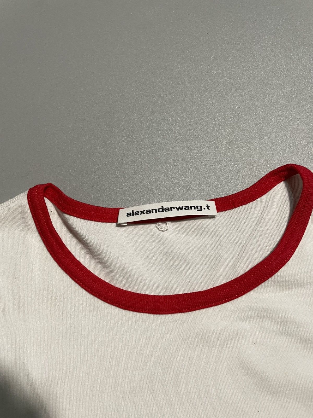 Alexander Wang Alexander Wang Lettuce Hem Crewneck in Micro Rib Jersey Size XS / US 0-2 / IT 36-38 - 2 Thumbnail