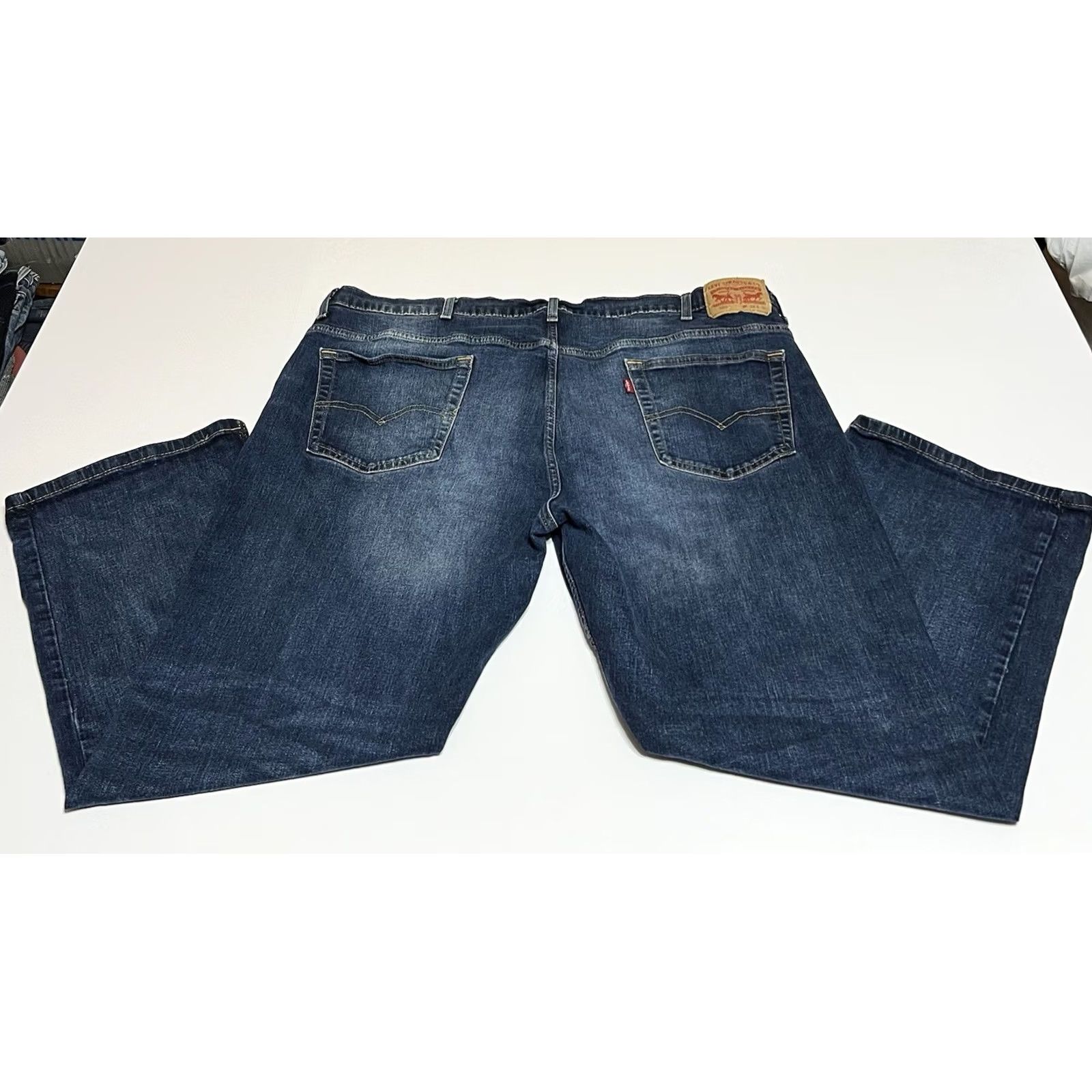 Levi's Levi's 569 Jeans Mens 44x28/44x30 Straight Loose Denim Stretch Regular 500 Series Dark Blue Jeans Mens Size US 44 / EU 60 - 2 Thumbnail