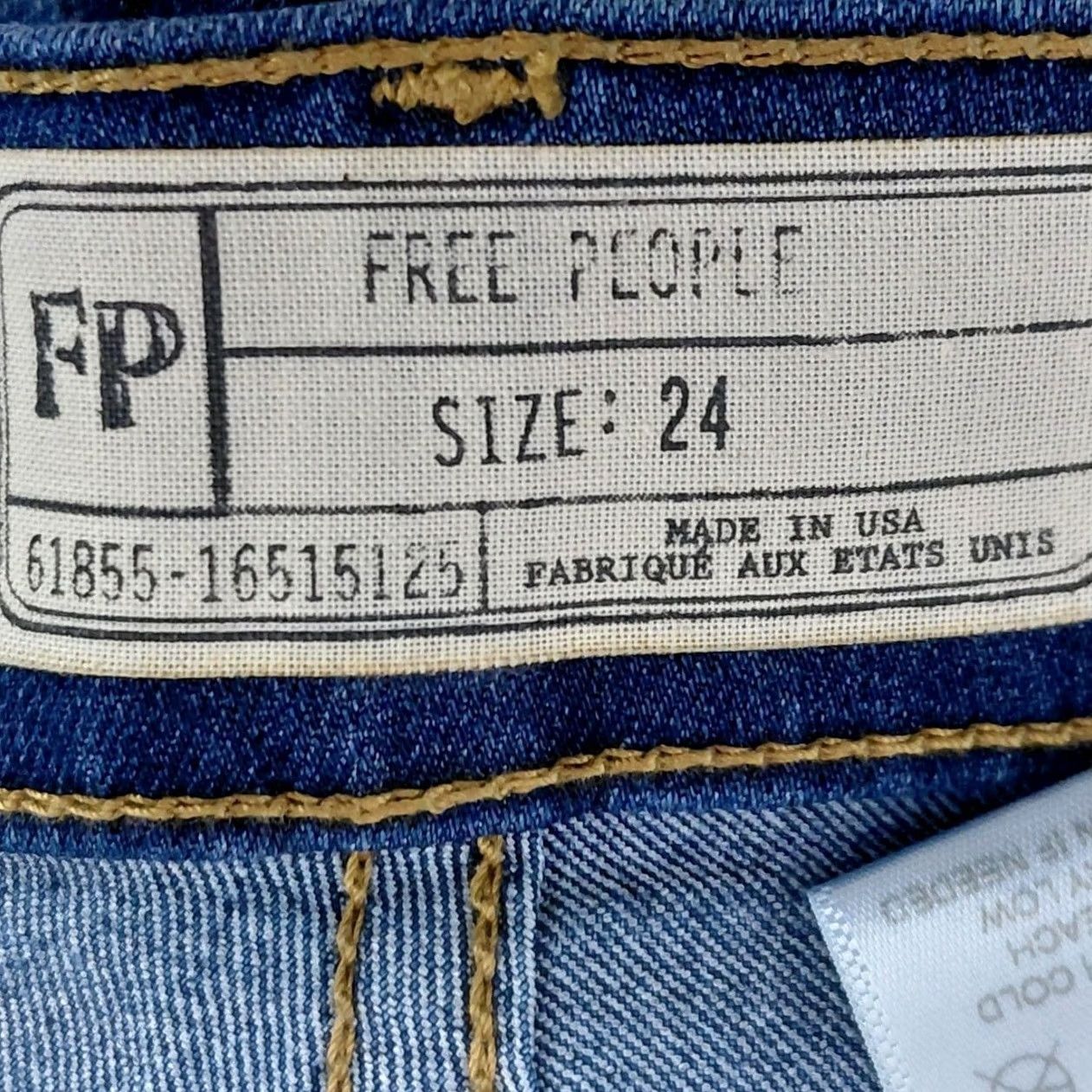 Free People FREE PEOPLE Flare Jeans Jeans Blue Women 24 Regular Denim Cotton Spandex Solid Stretch Comfort Women Jeans Size 42" / US 20 - 7 Thumbnail