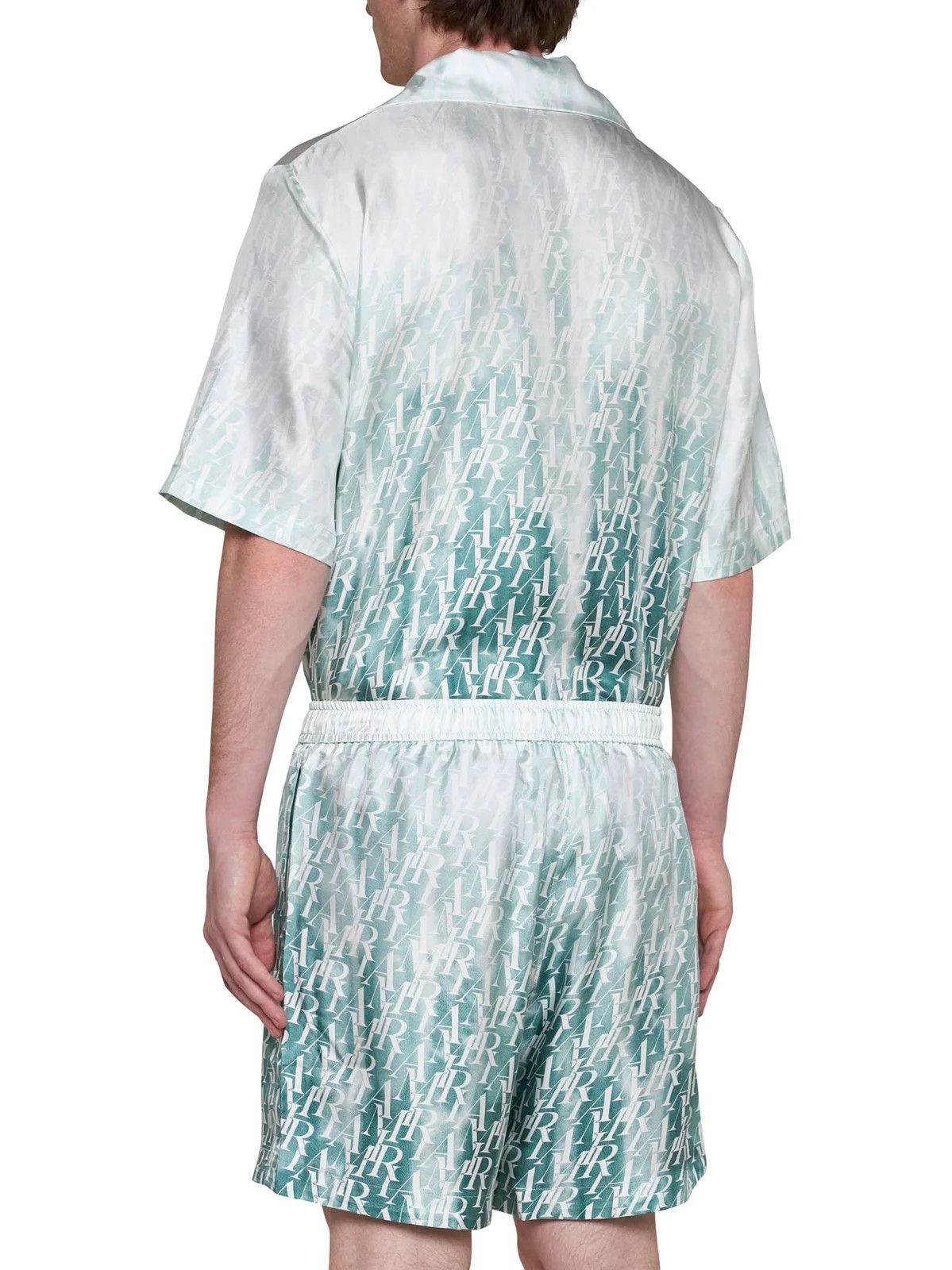 Amiri o1y0525 Logo Short in Light Green/White Size US 38 / EU 54 - 4 Thumbnail